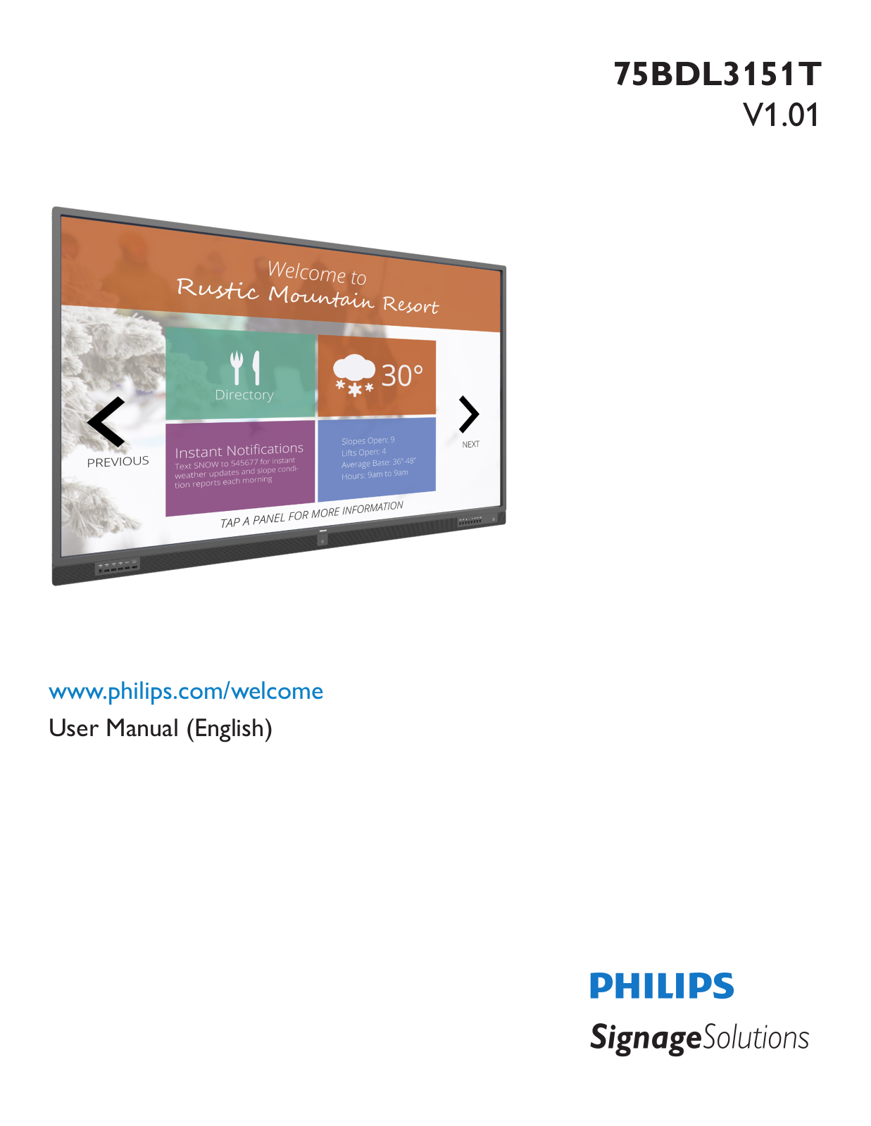 Philips 75BDL3151T-00 User Manual