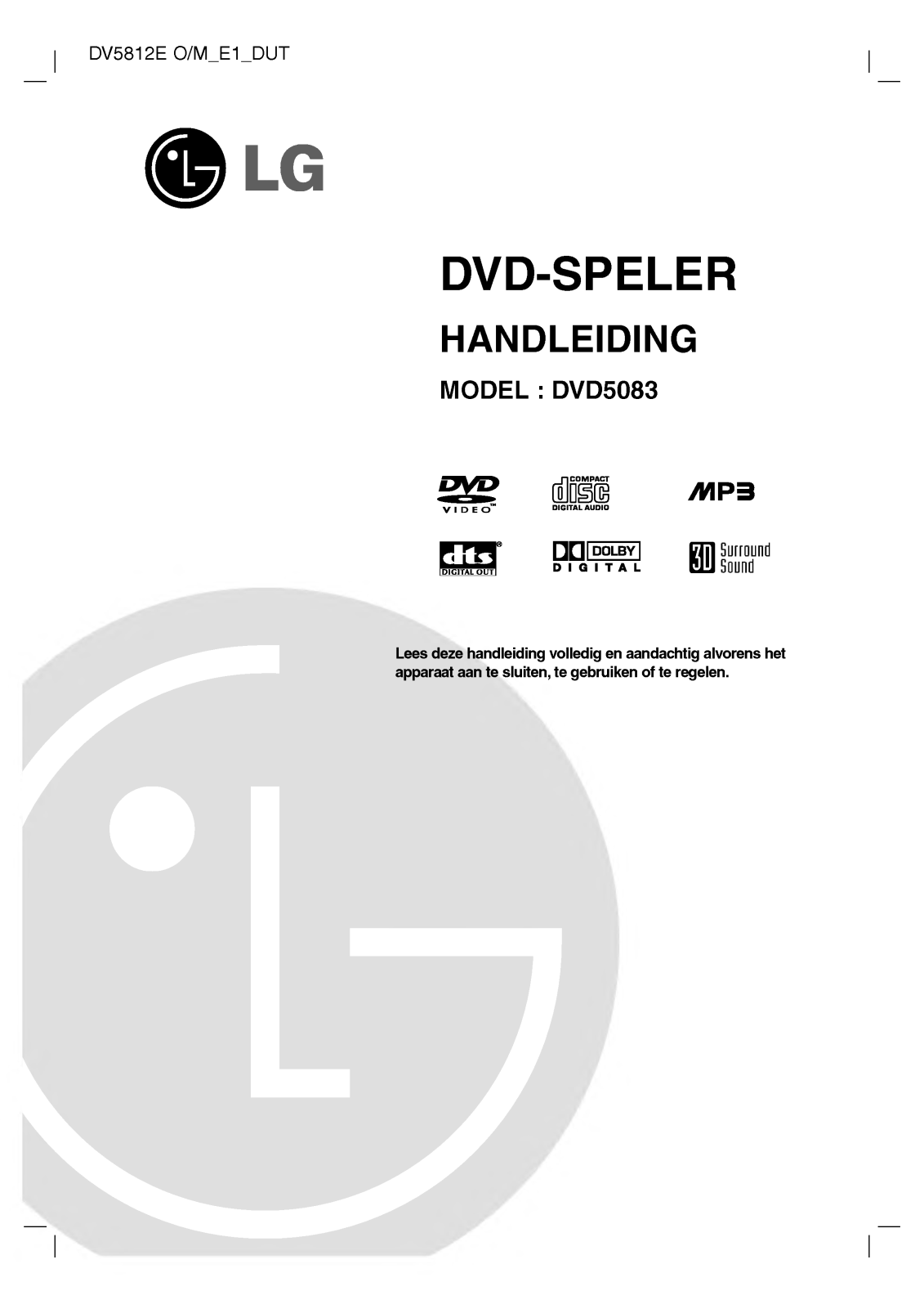 Lg DVD5083 User Manual