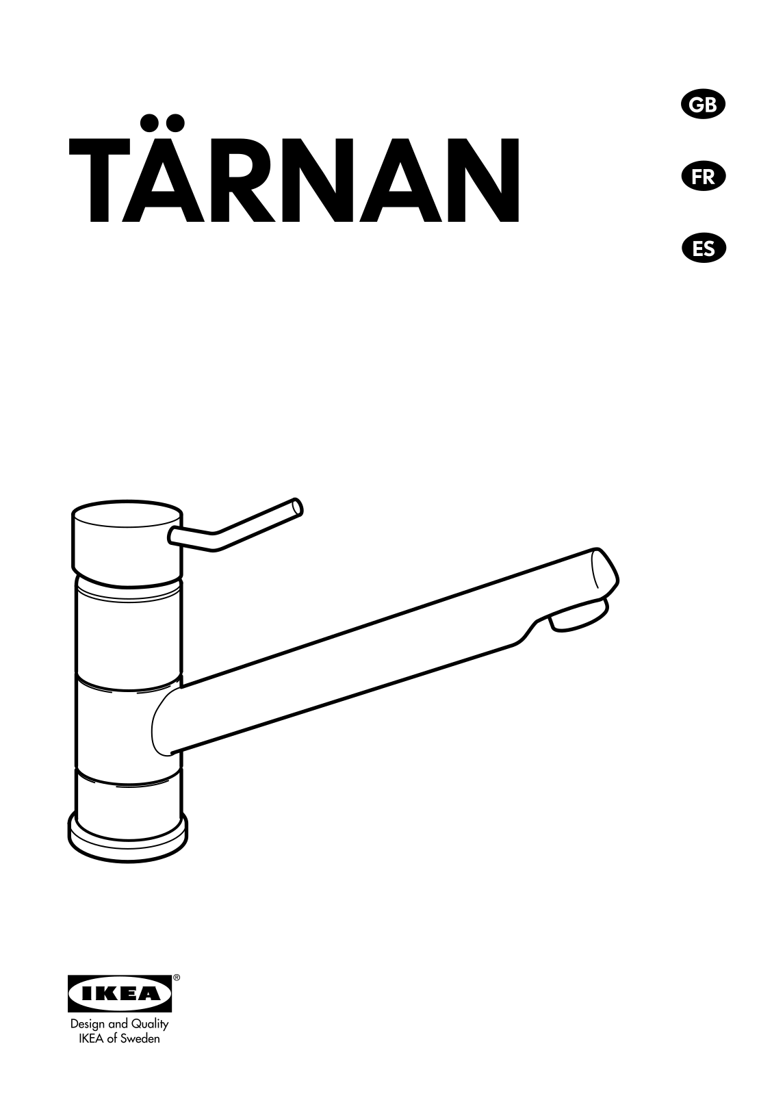 IKEA TÄRNAN SINGLE LEVER FAUCET User Manual