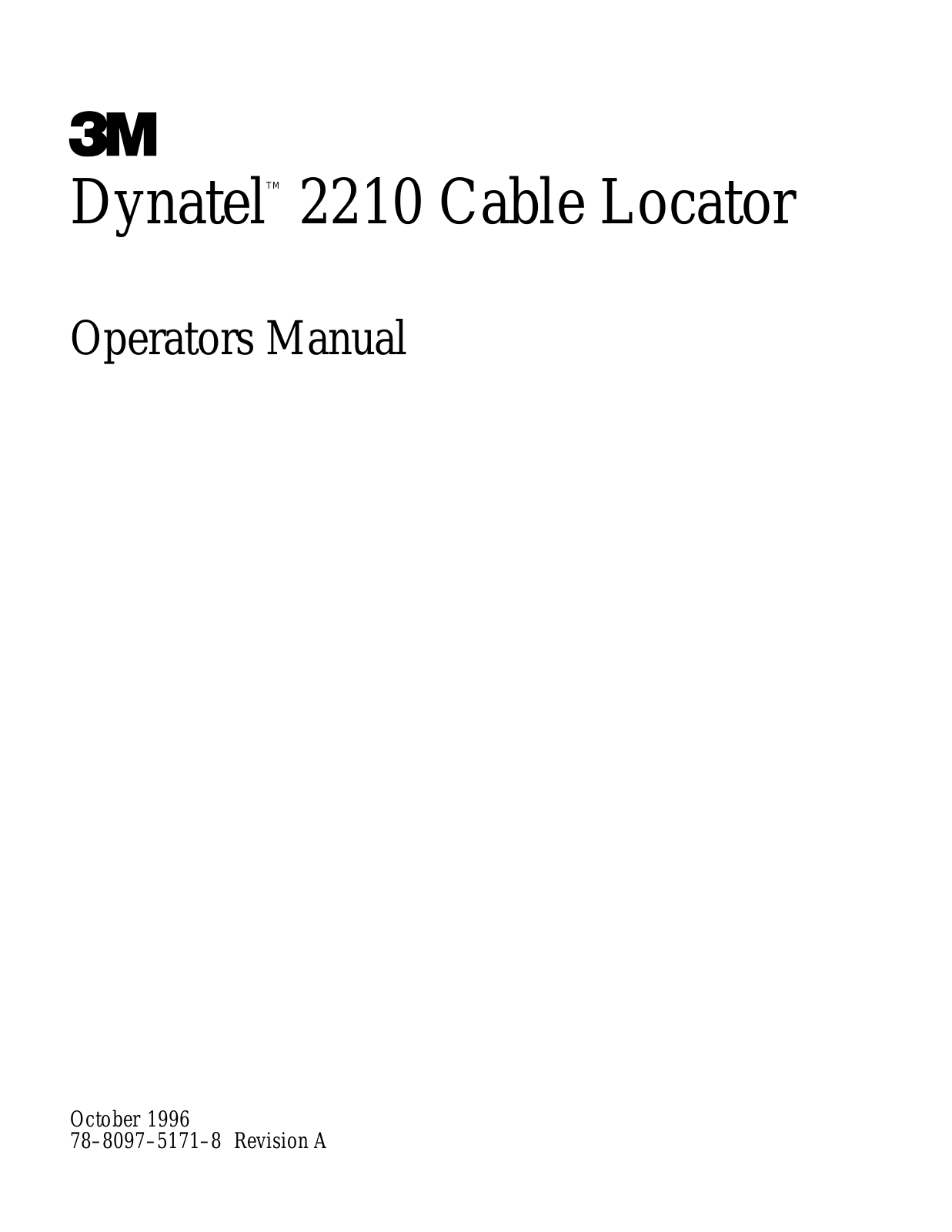 3M 2210 User Manual