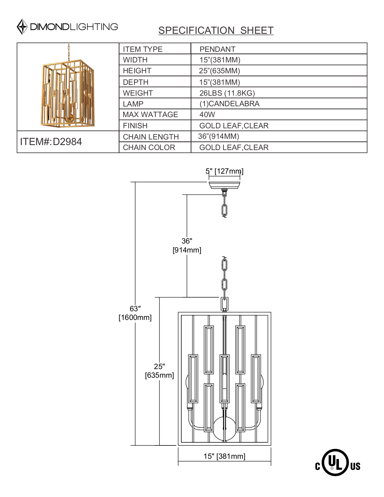 ELK Home D2984 User Manual