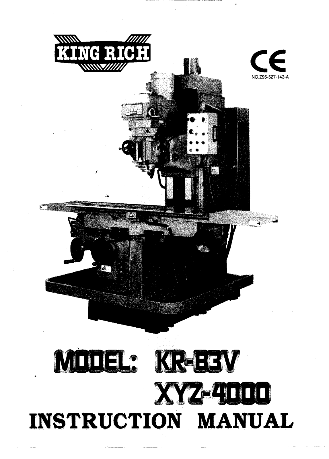 king rich KR-B3V Parts Manual