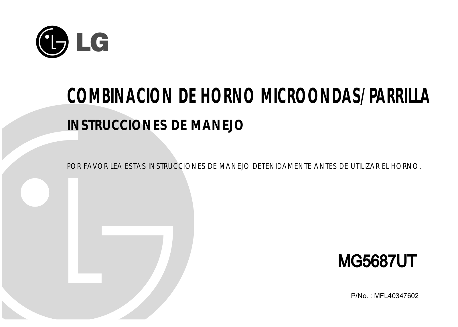 LG MG5687UT User Manual