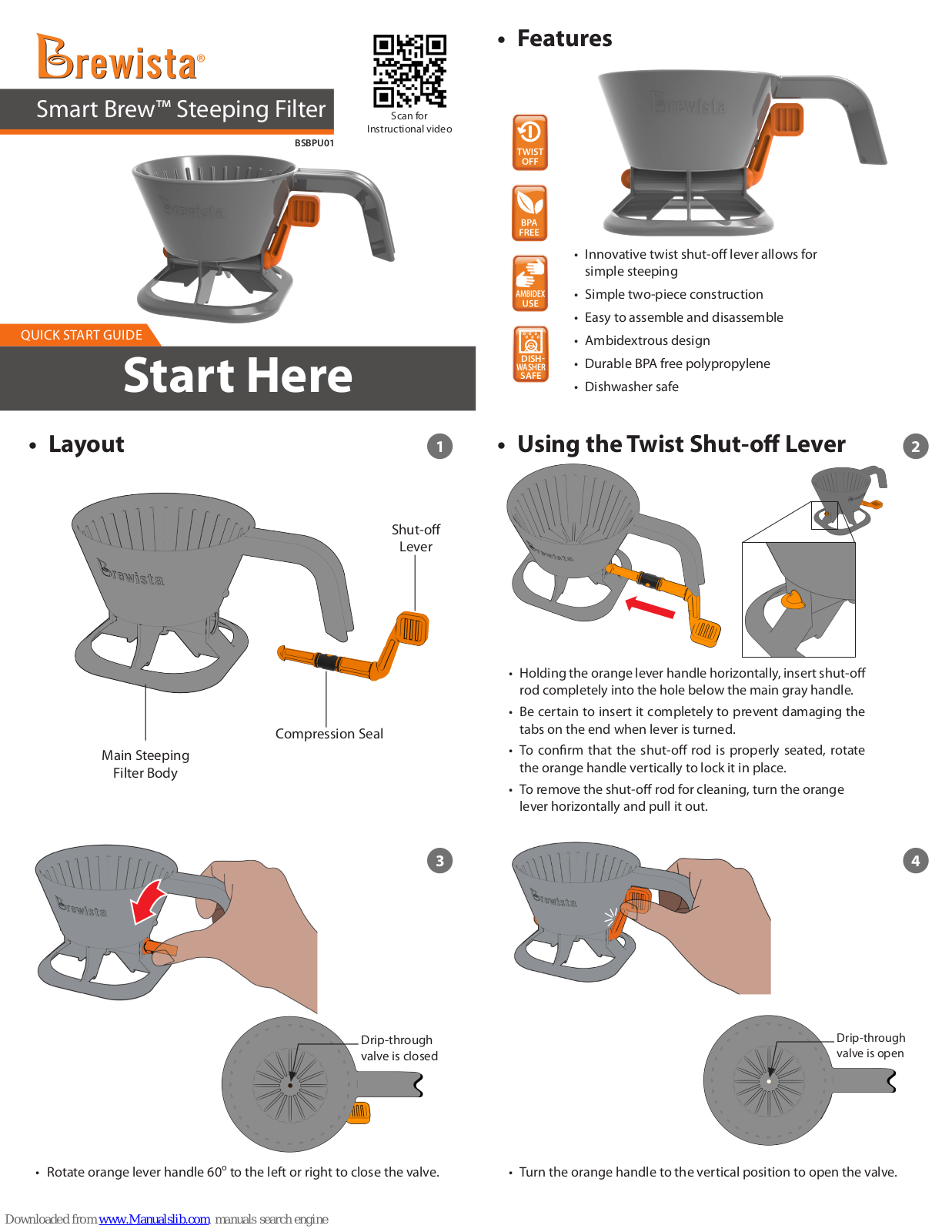 BREWISTA Smart Brew BSBPU01 Quick Start Manual - ManualMachine.com