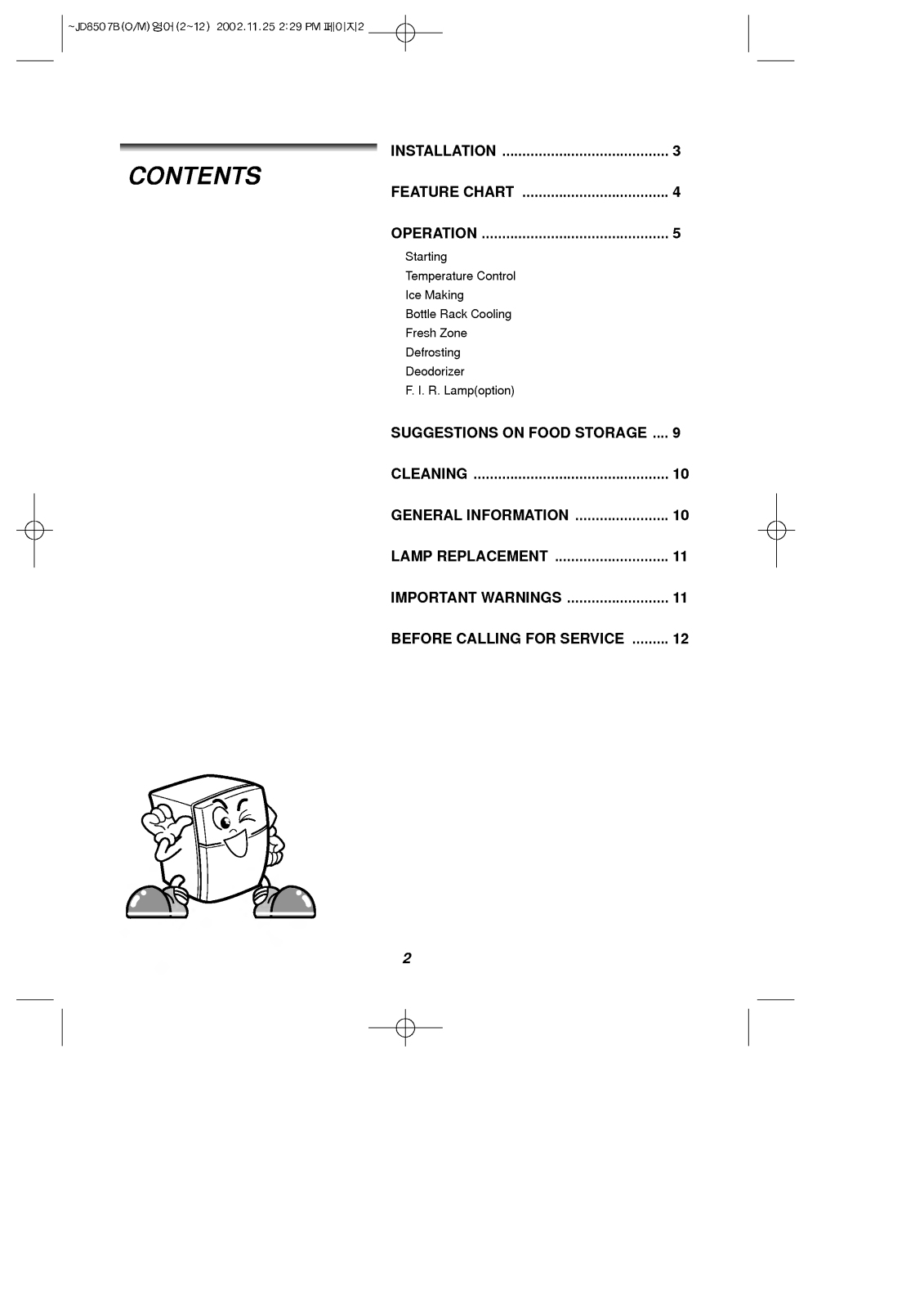 LG GR-MT392, GR-T4530 User Manual