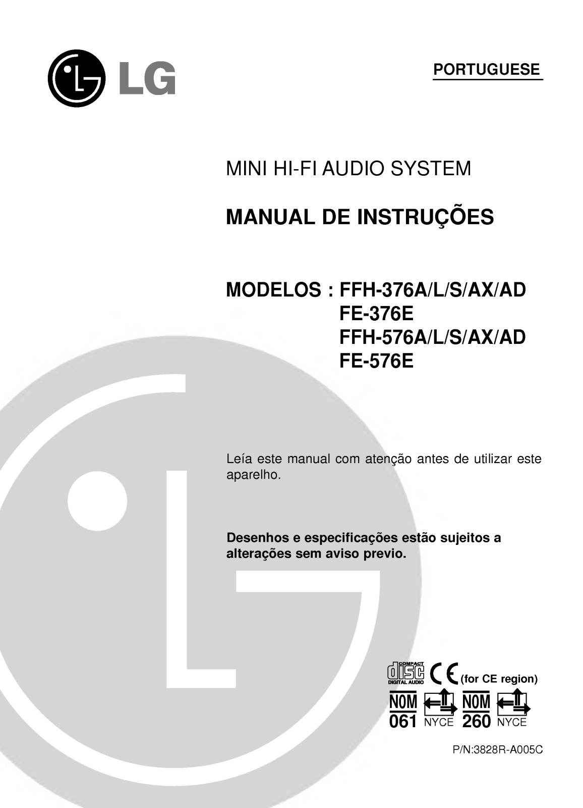 Lg FFH-576A, FFH-576L, FFH-576S, FFH-576AX, FFH-576AD Instructions Manual