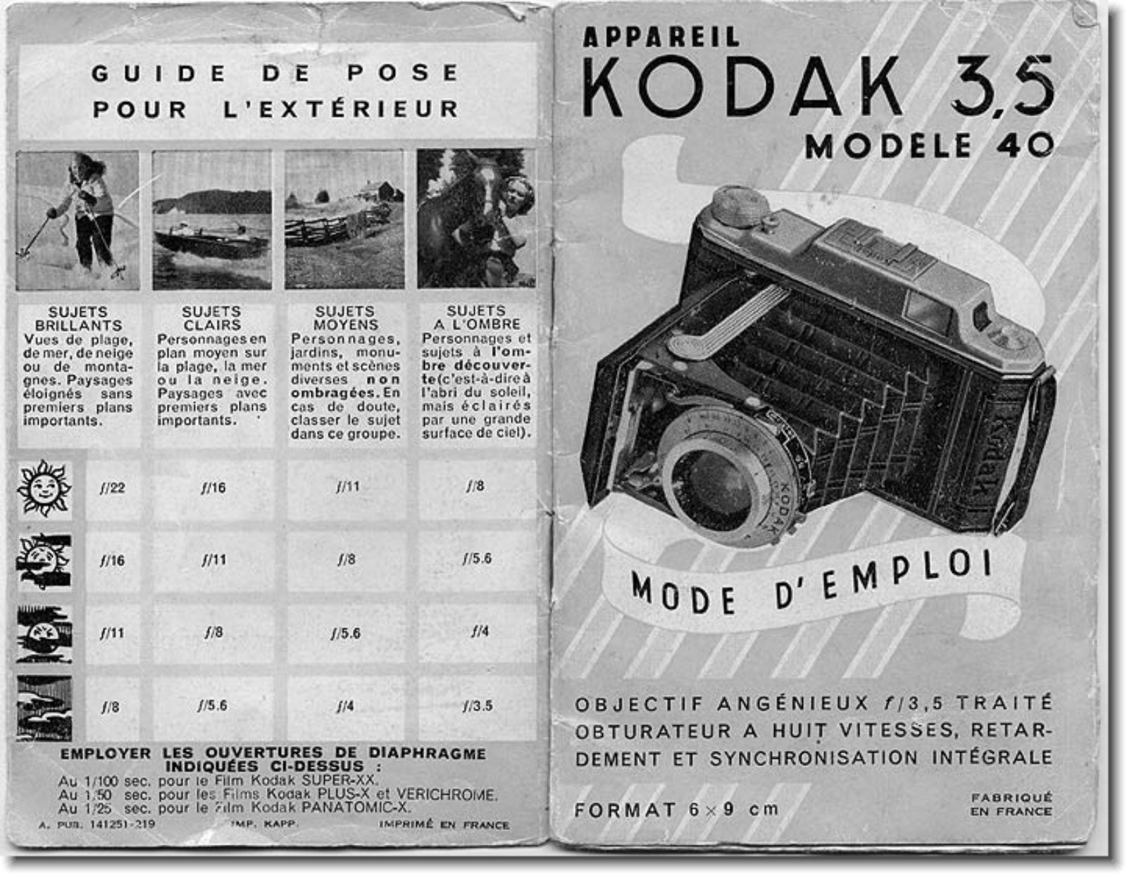 KODAK 40 Manuel de l’utilisateur