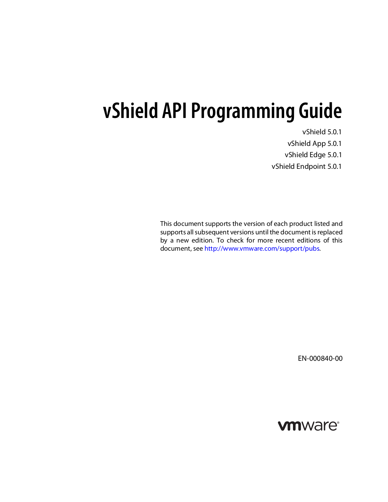 VMware vShield - 5.0.1 Programming Guide