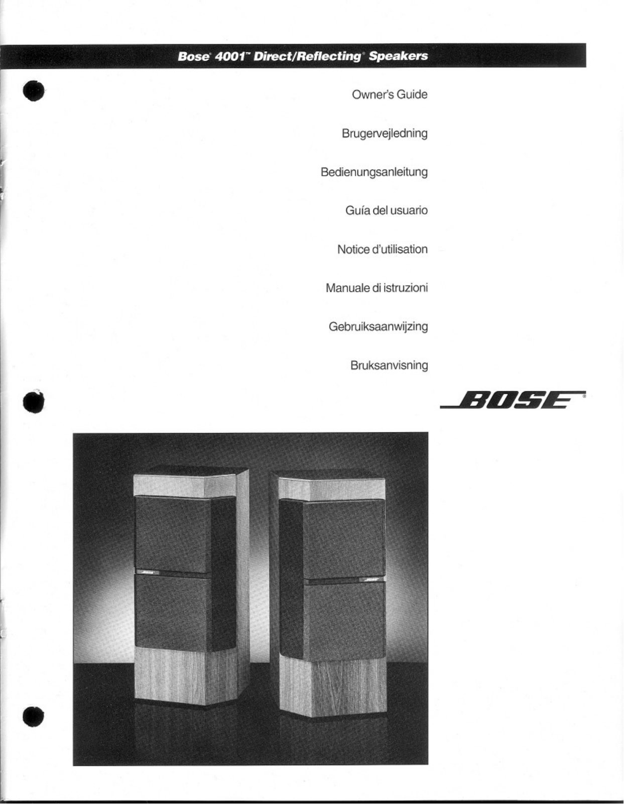 Bose 4001 Owner's Manual