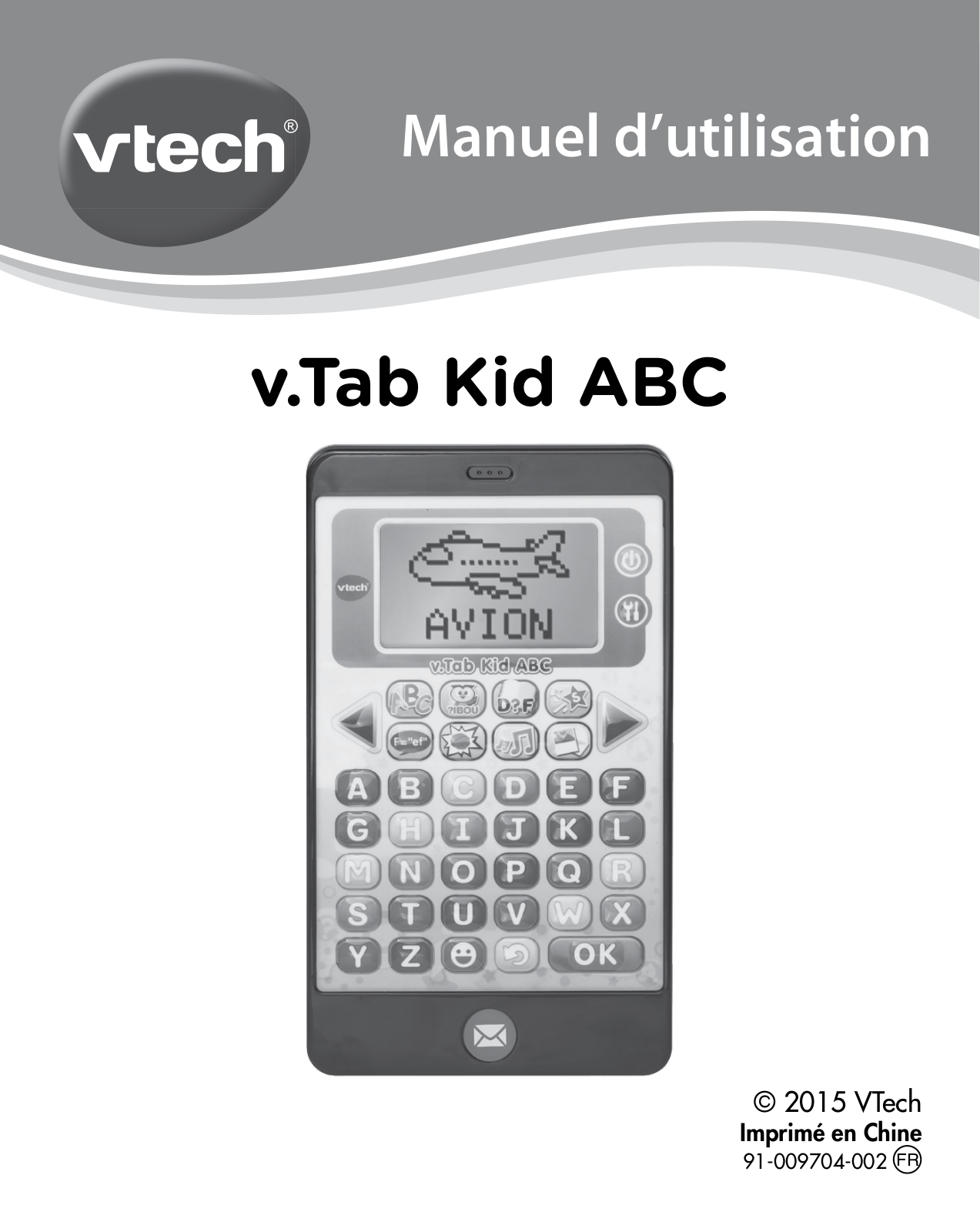 VTECH v.Tab Kid ABC Manuel d'utilisation
