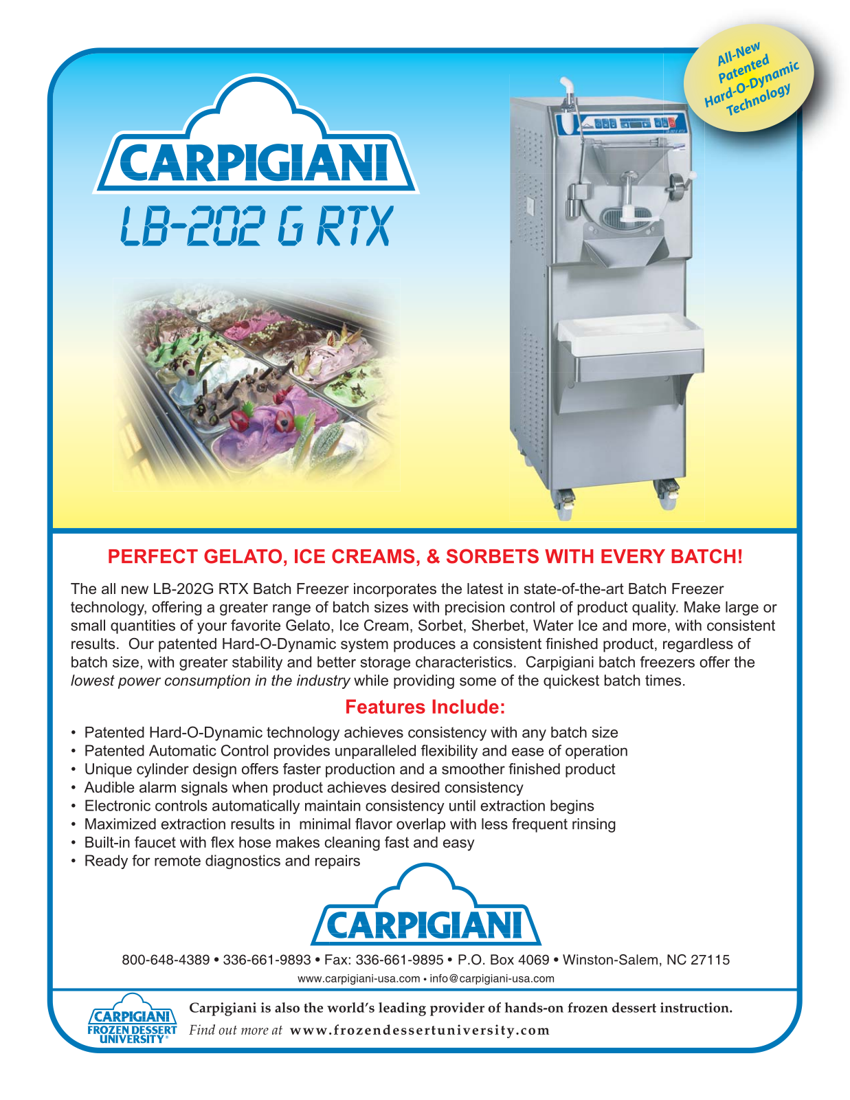 Carpigiani LB-202 G RTX User Manual