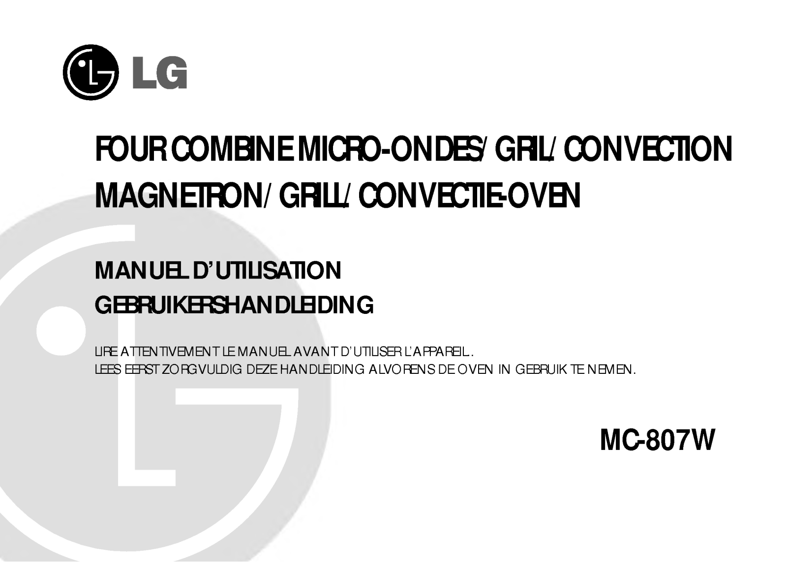 LG MC-807W User Manual