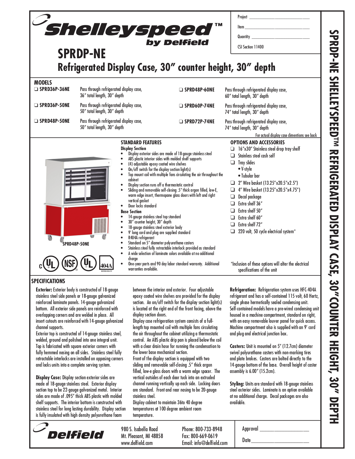 Delfield SPRD36P-36NE User Manual