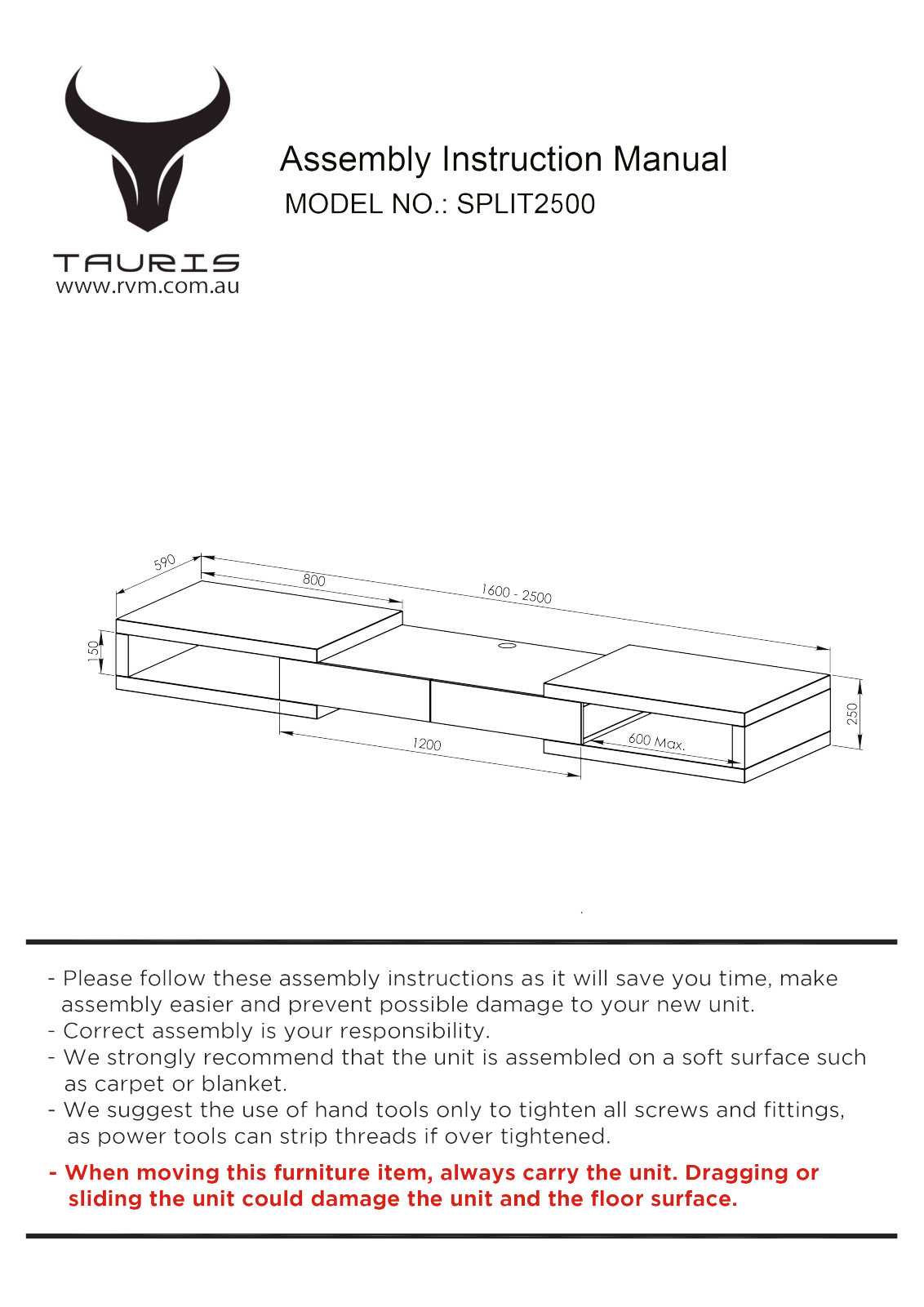 Tauris SPLIT2500 User Manual - ManualMachine.com
