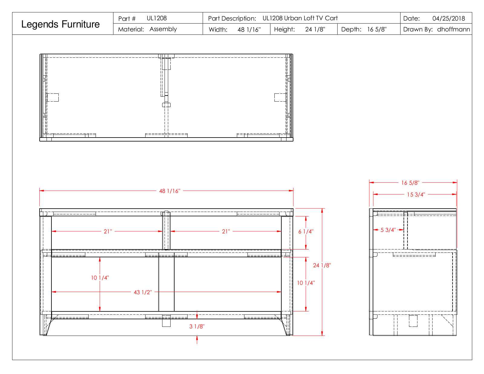 Legends Furniture UL1208 Specs