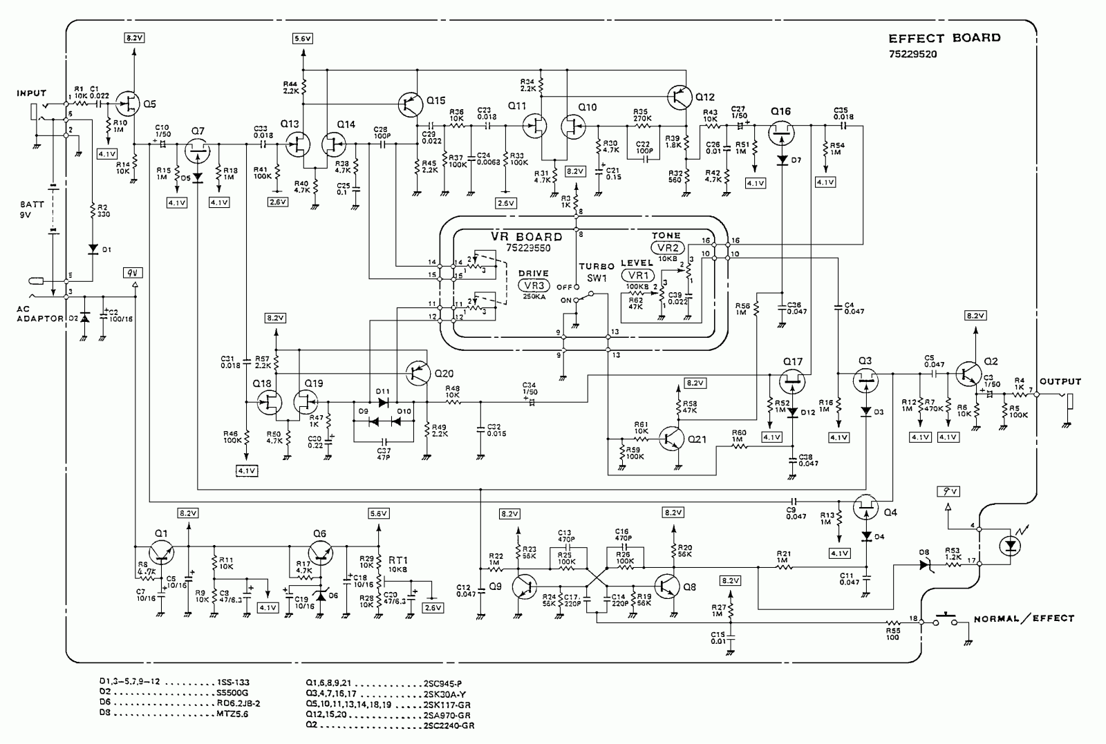 Boss od2 schematic