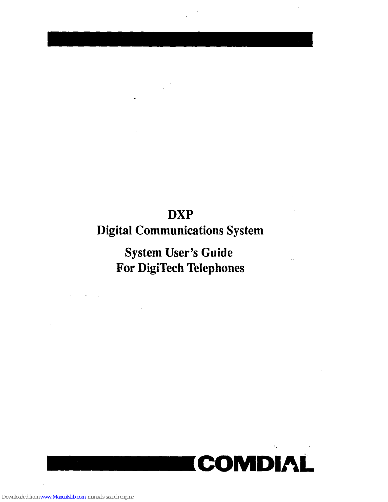 Comdial Digitech 7700S Series, Digitech 7714S Series, Digitech 7714X Series User Manual - ManualMachine.com