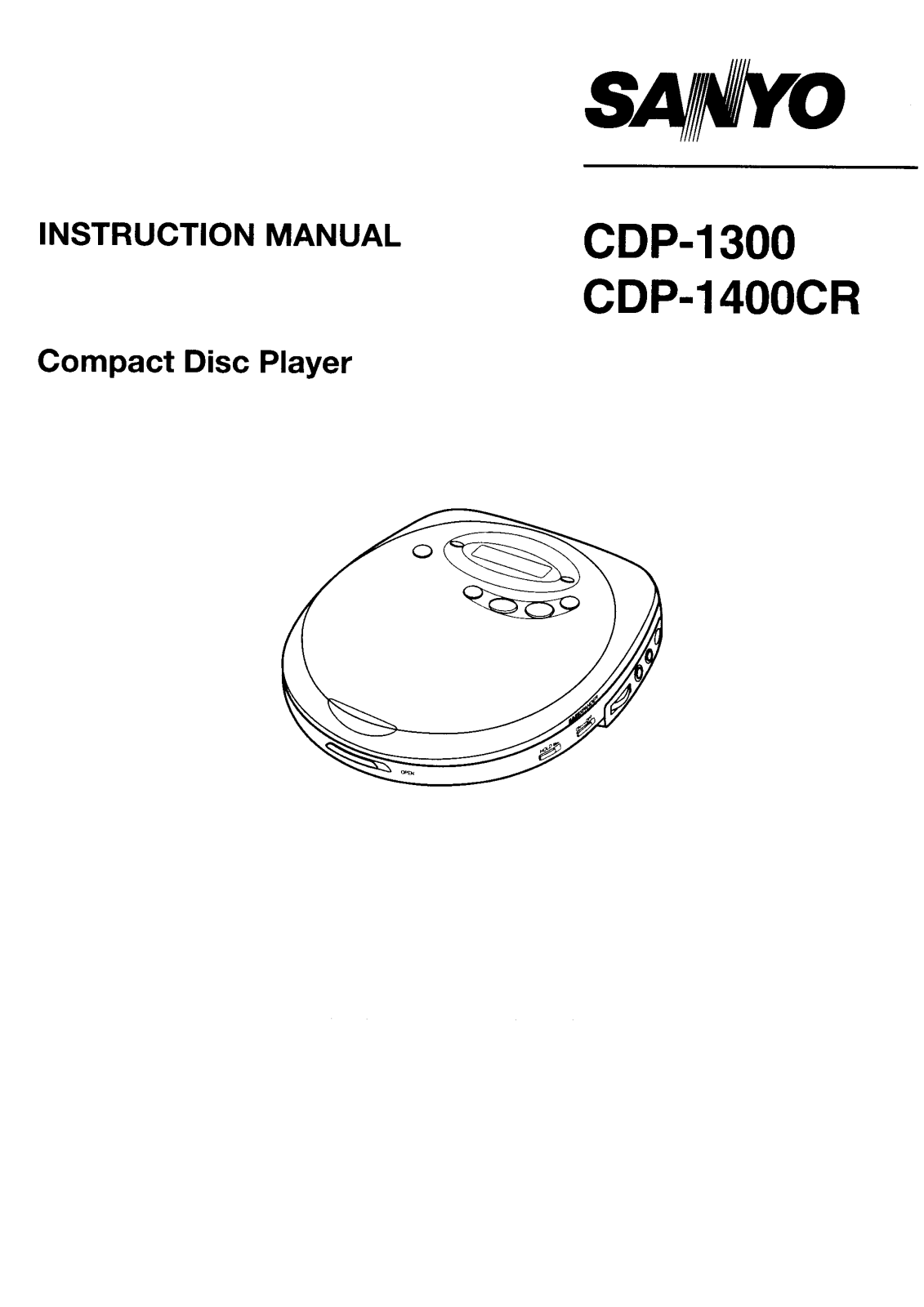 Sanyo CDP-1400CR Instruction Manual