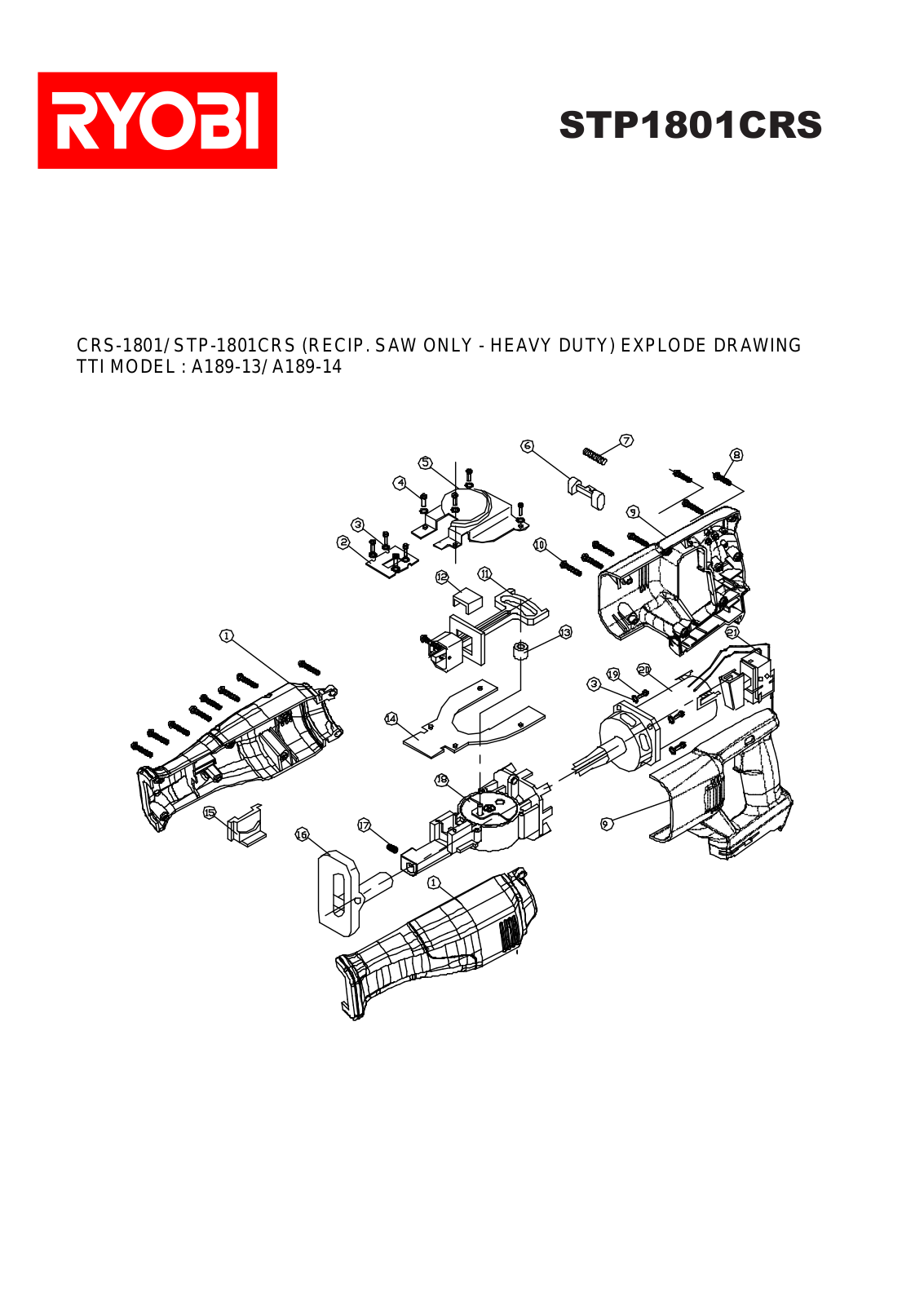 Ryobi STP1801CRS User Manual