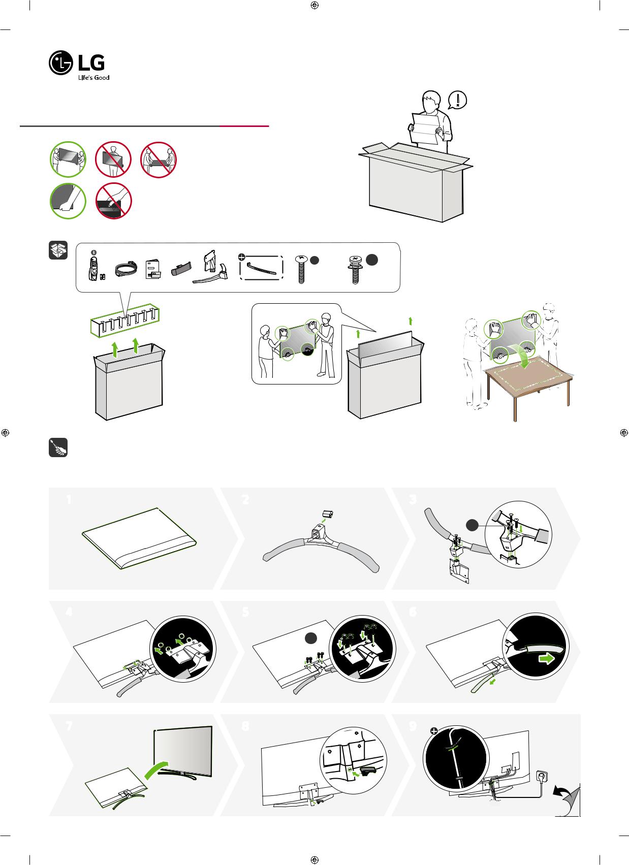 LG 43UN81006LB, 50UN81006LB Instructions for quick setup