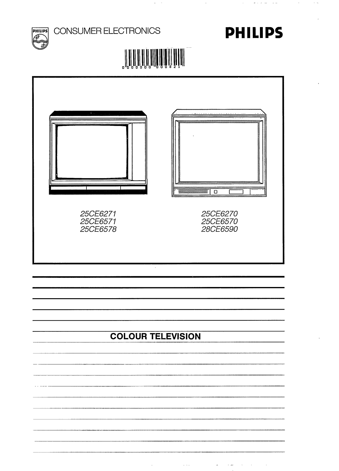 Philips 25CE6578, 25CE6571, 25CE6271 User Manual