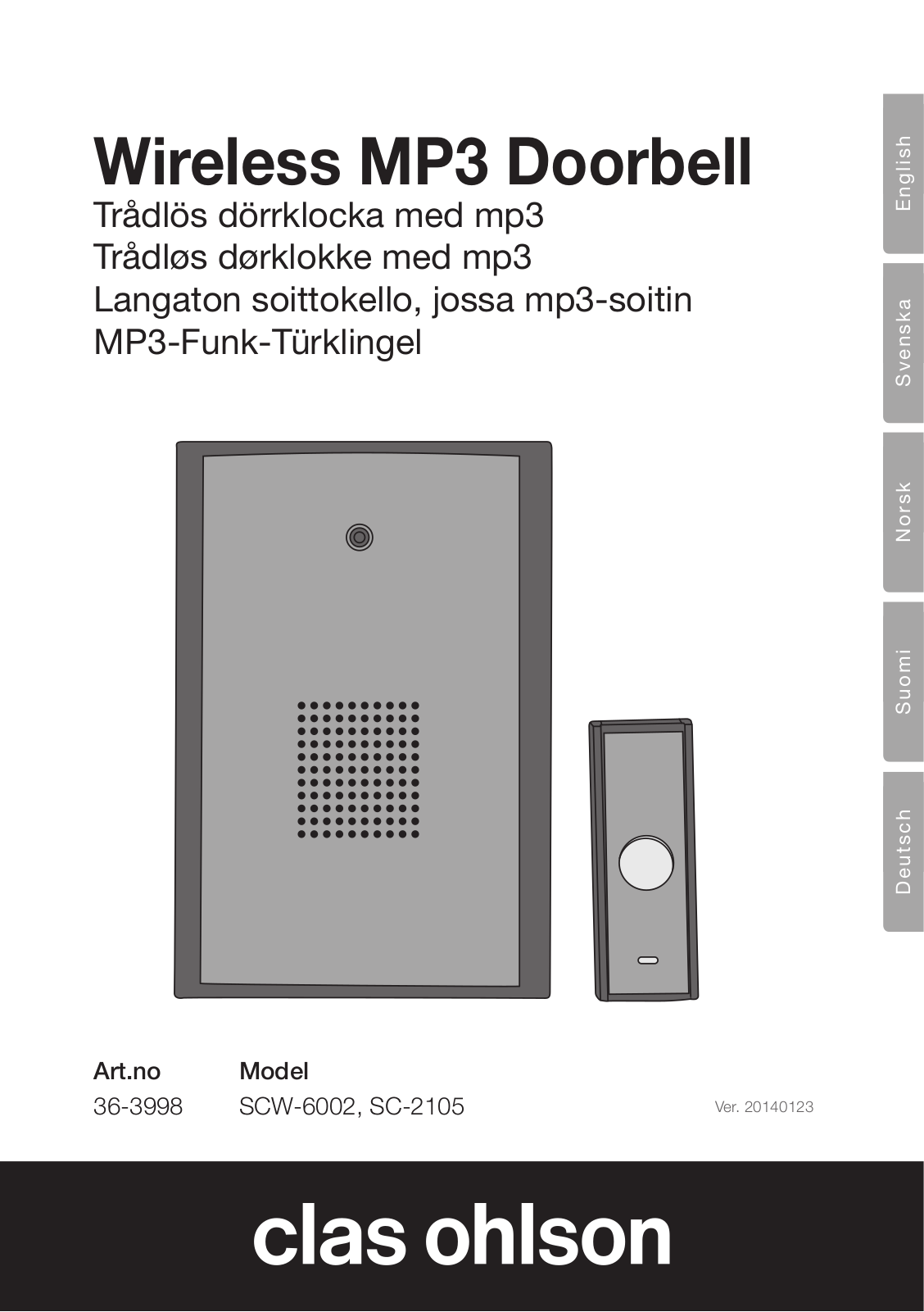 Clas Ohlson SCW-6002, SC-2105 User Manual