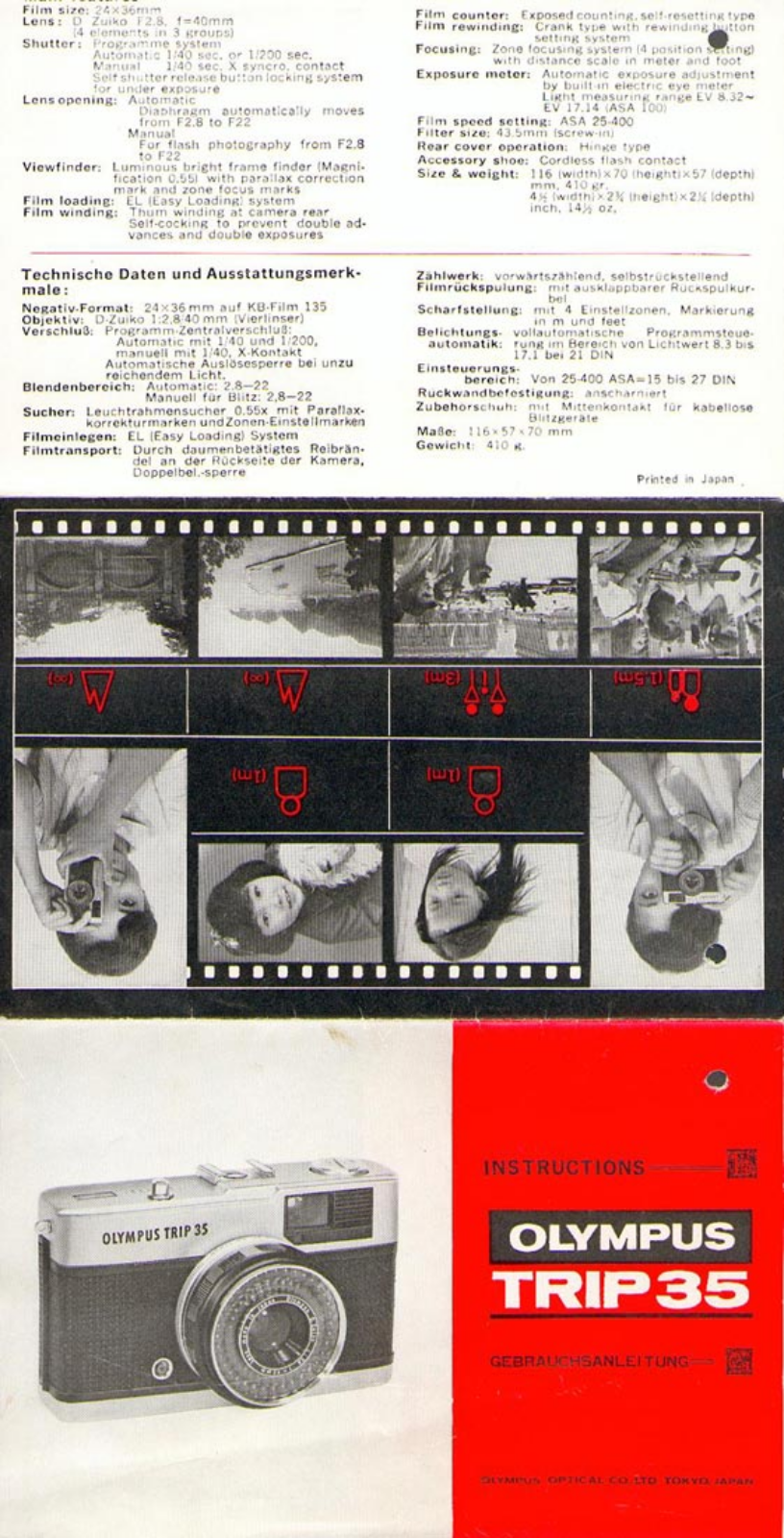 Olympus Trip 35 Operating Instructions