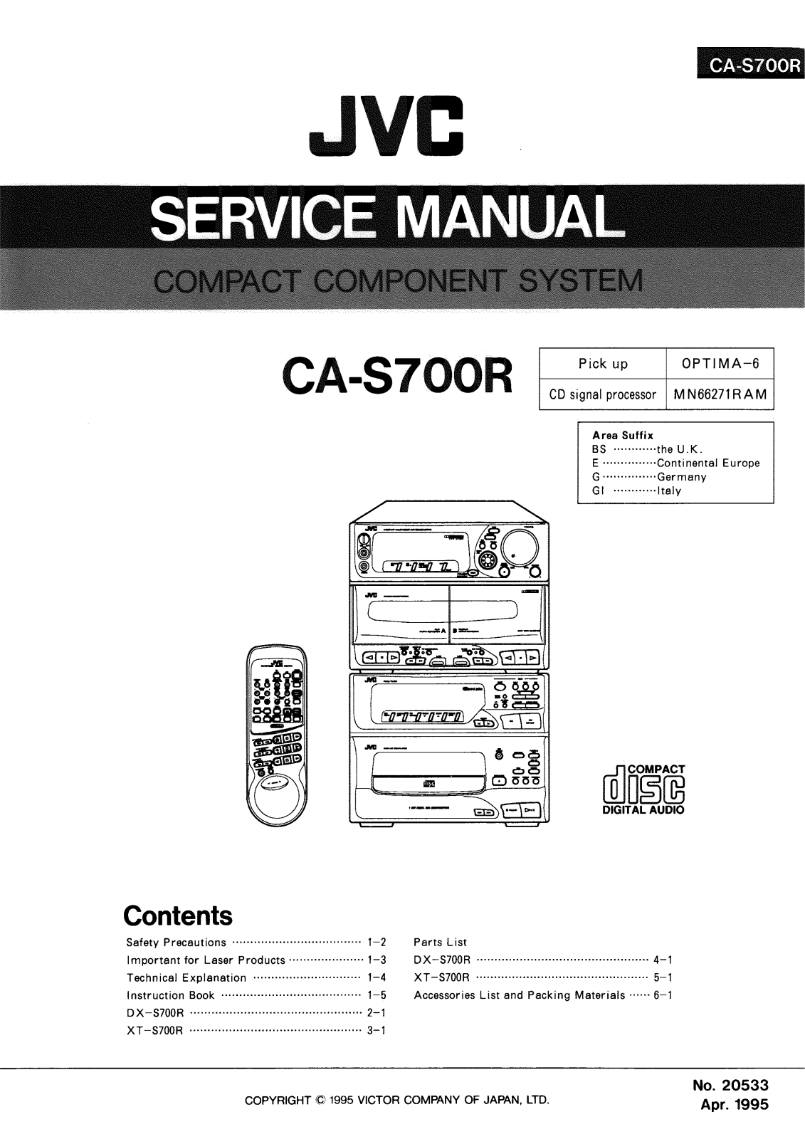 JVC CAS-700-R Service manual