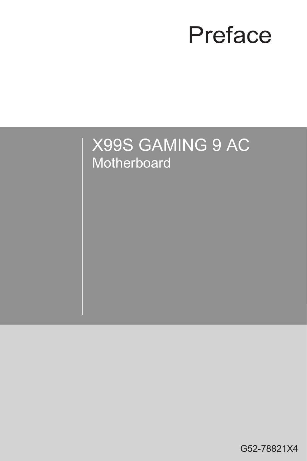 MSI X99S User Manual