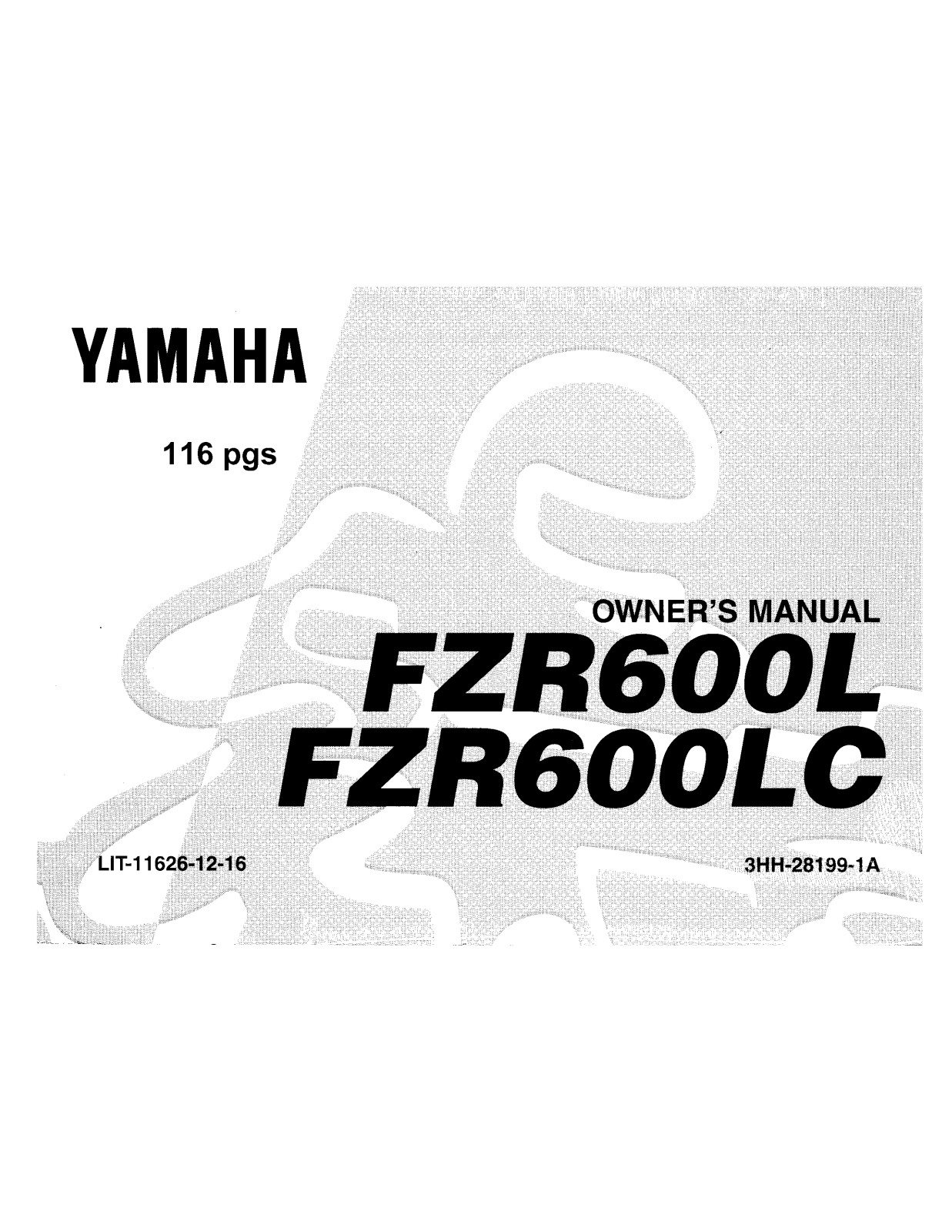 Yamaha YZF-600R, FZR600R Manual