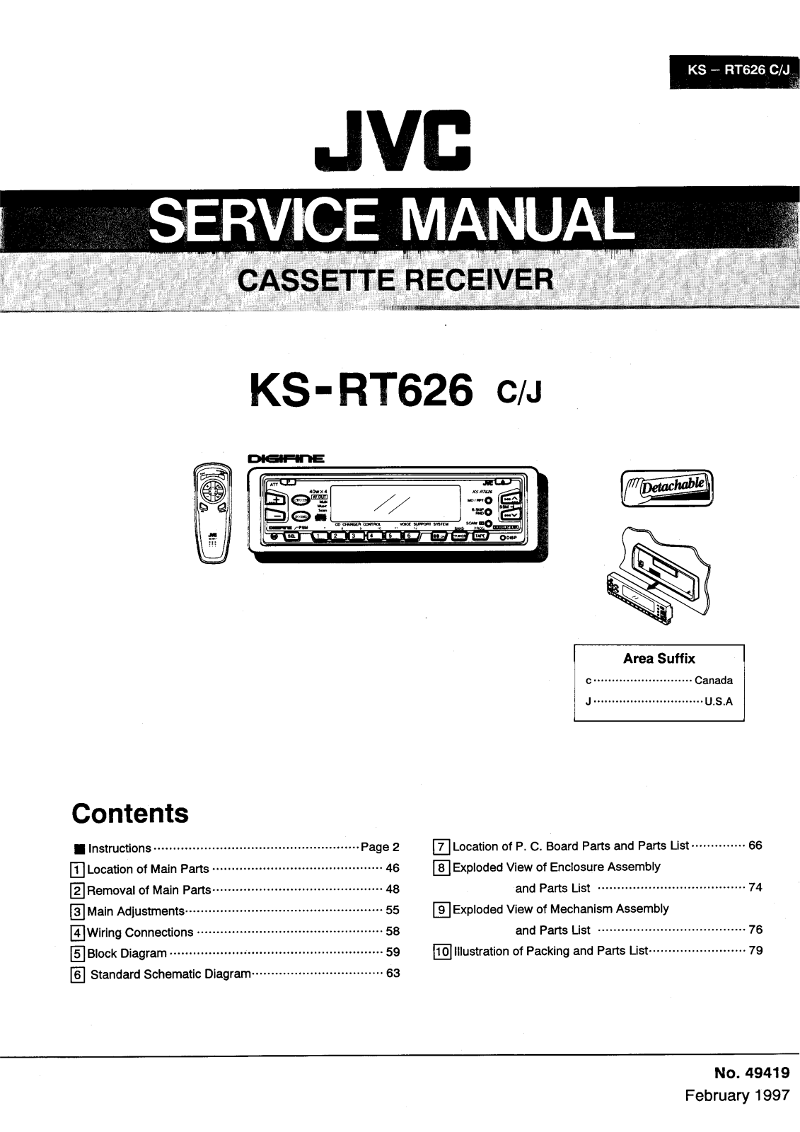 JVC KSRT-626 Service manual