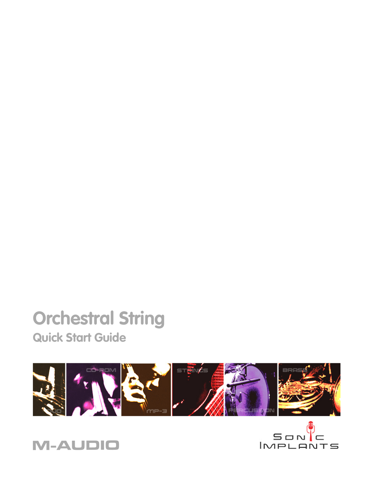 M-audio Orchestral String Quick Start Guide