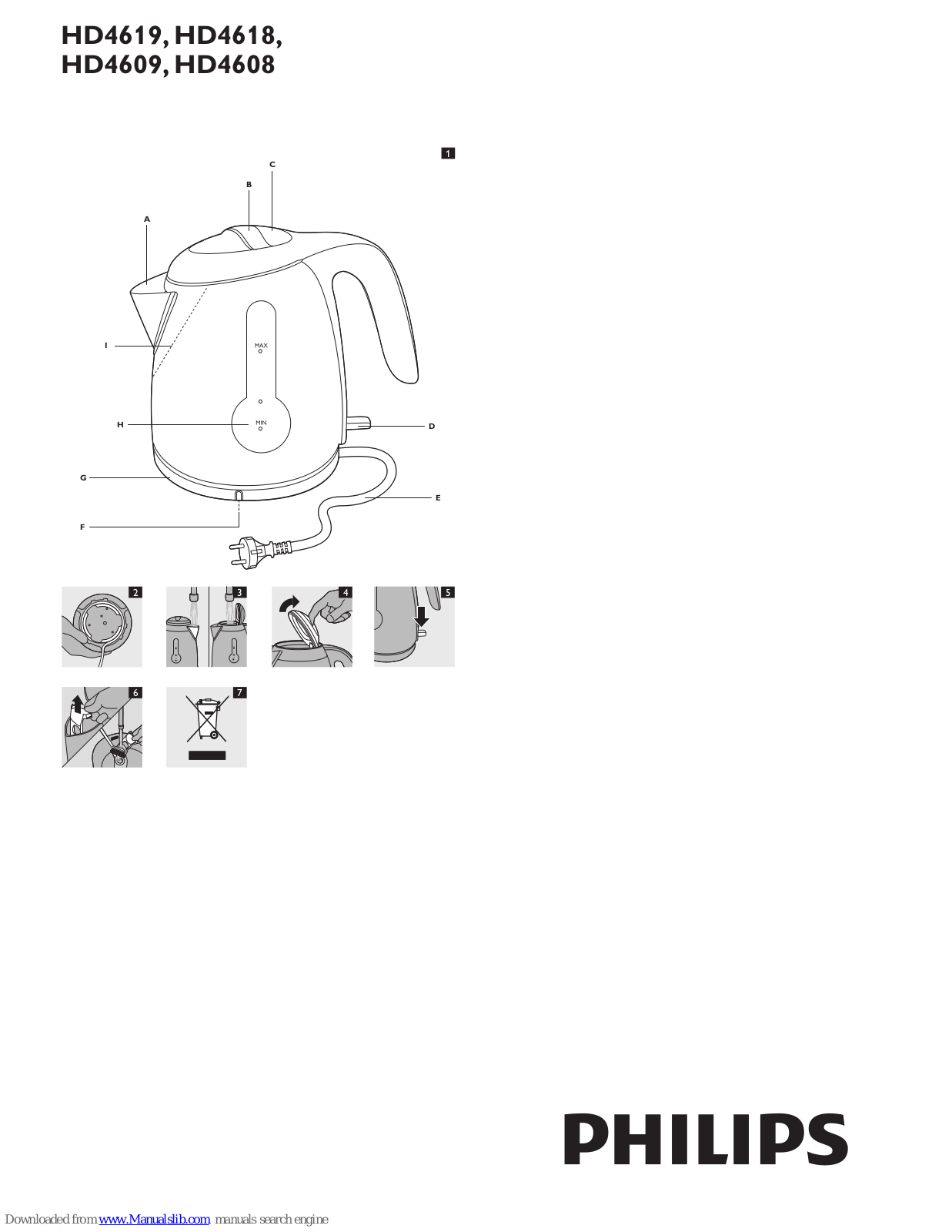 Philips HD4608/01, HD4608/00, HD4608/70, HD4619, HD4618 User Manual