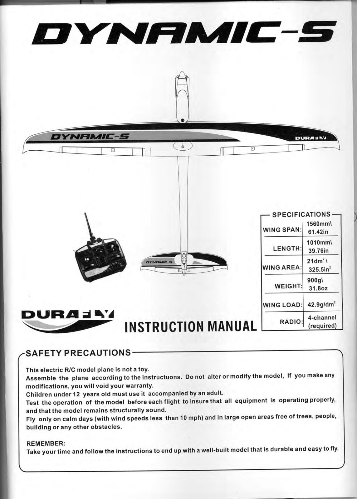 Durafly Dynamic-S User guide - ManualMachine.com
