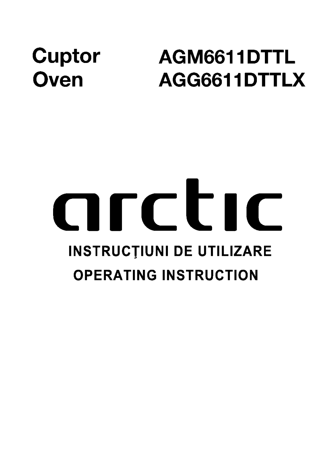 Arctic AGM6611DTTL, AGG6611DTTLX User guide - ManualMachine.com