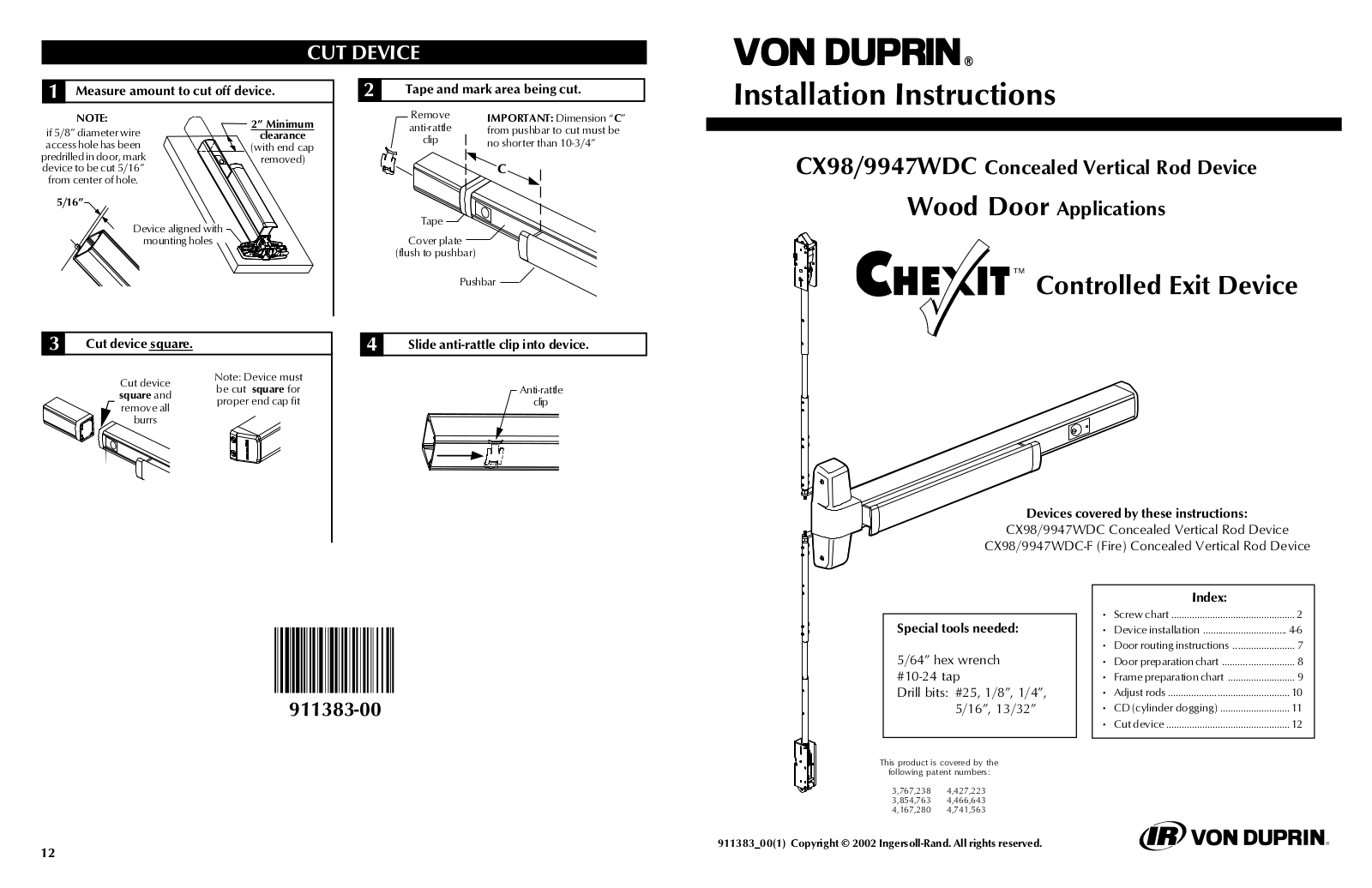 Factory Direct Hardware 9947WDCEOF User Manual