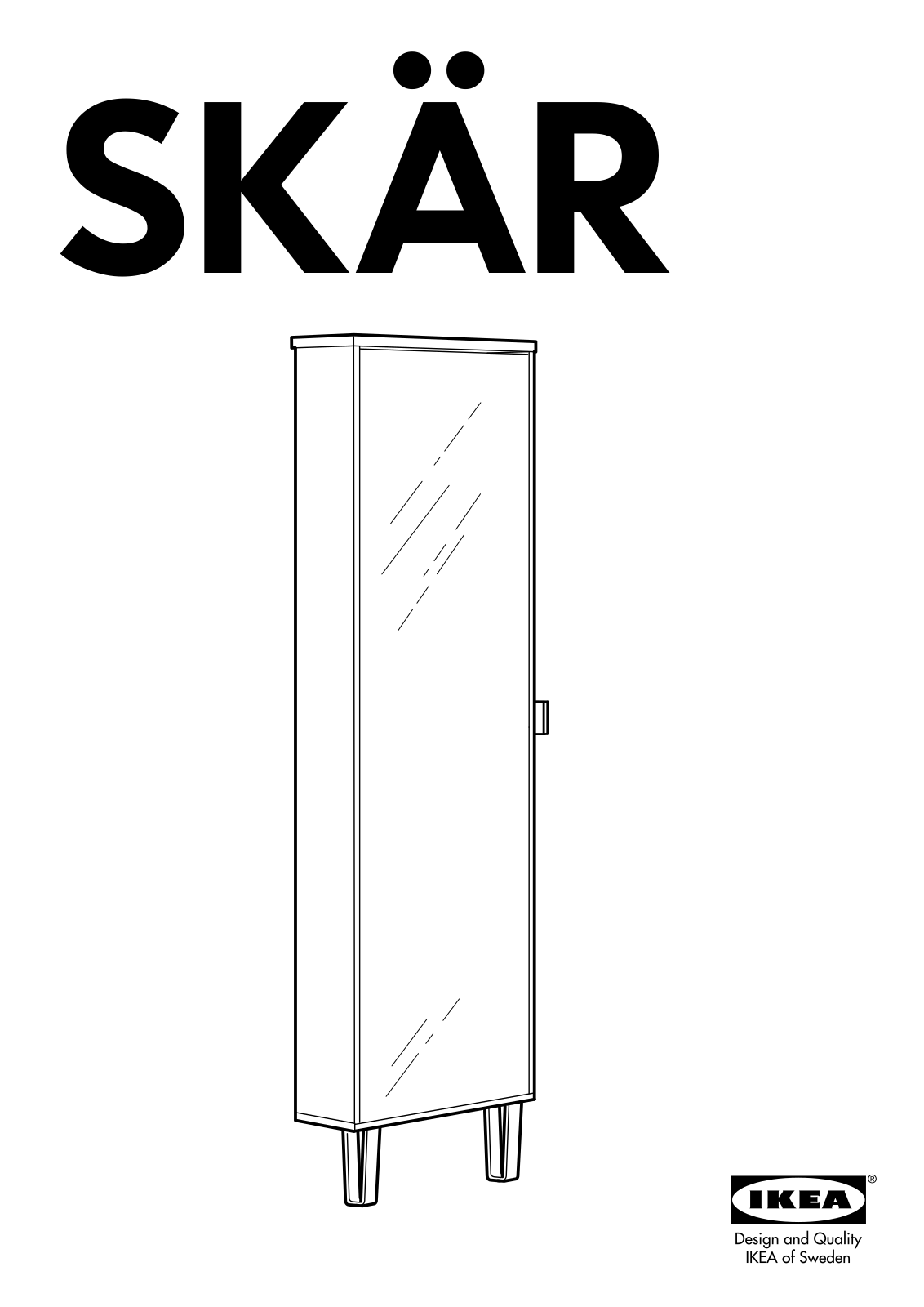 IKEA SKÄR CABINET W/ MIRROR User Manual