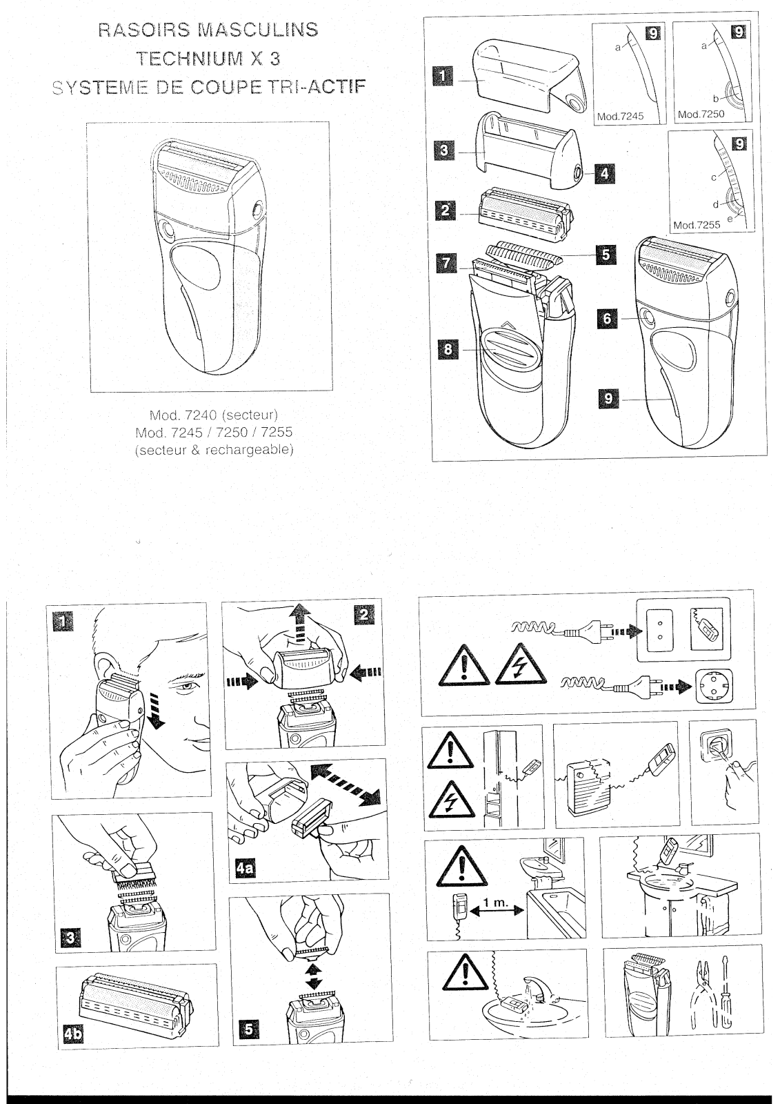 Calor 7240, 7255, 7250, 7245 User Manual