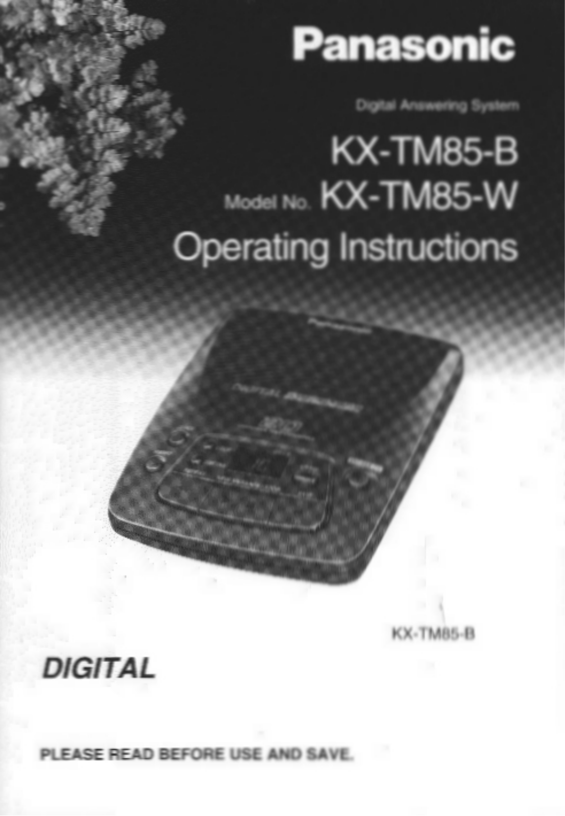 Panasonic KX-TM85-B User Manual
