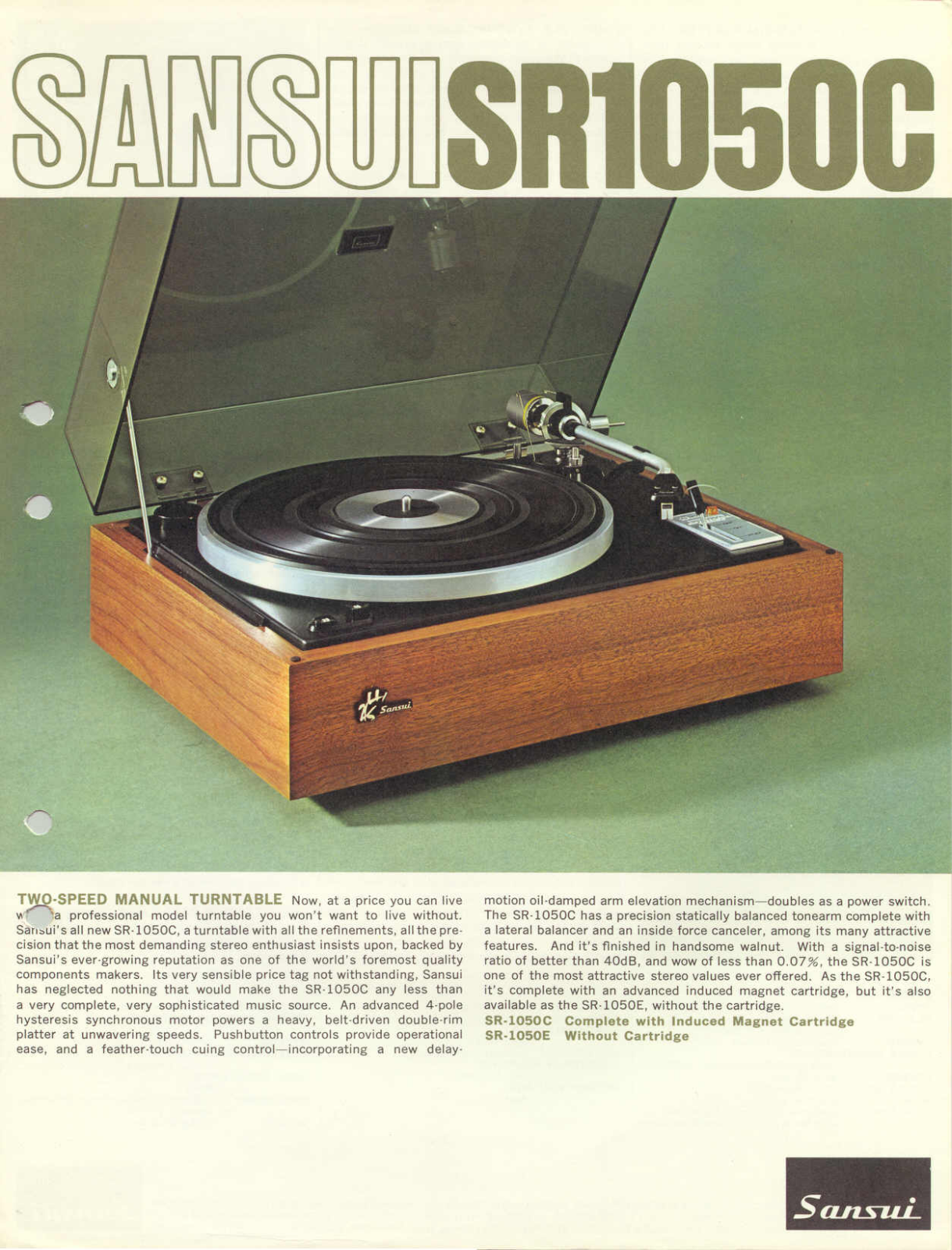 Sansui SR-1050-C Brochure