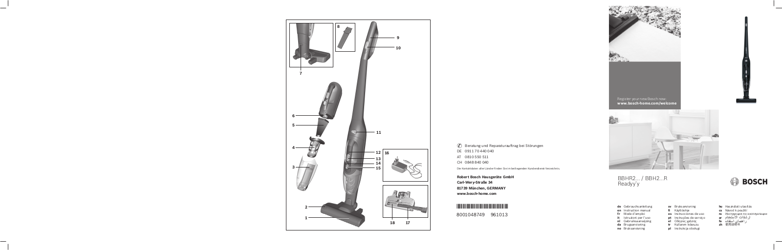 Bosch BBH 216CR, BBH 216RIA User manual