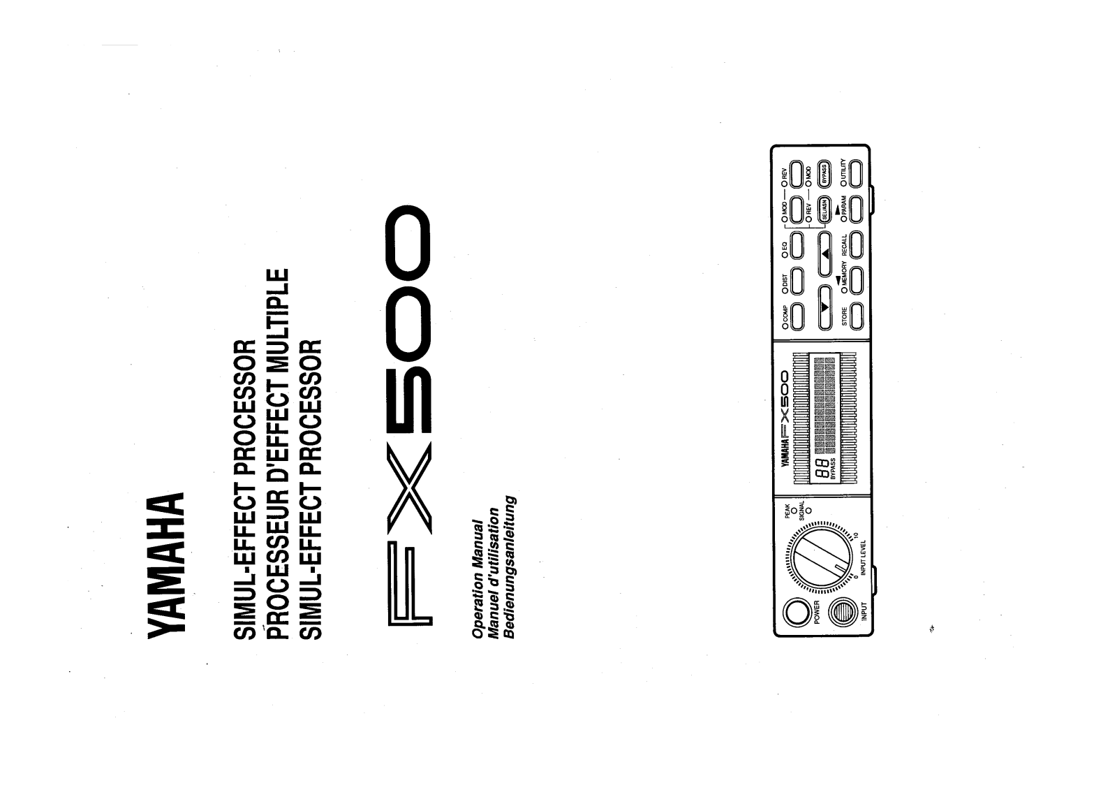 Yamaha Audio FX500 User Manual