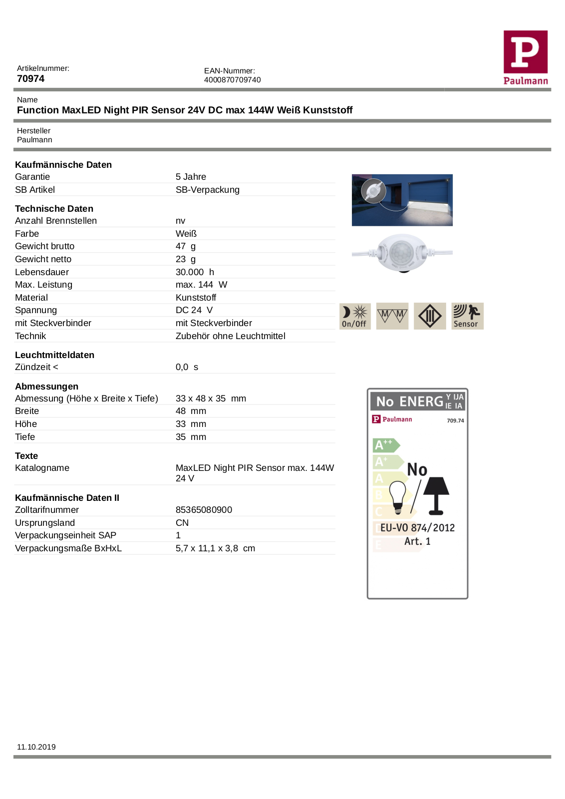 PAULMANN PLM 70974 Datasheet - ManualMachine.com