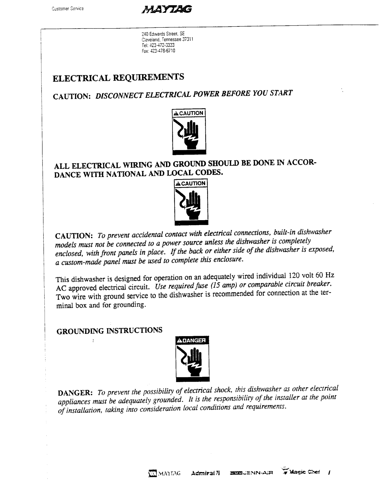 Maytag DWU6402AAM, DWU6402AAE, DWU6750AAM, DWU6750AAE, DWU6750AAB Installation Instructions - ManualMachine.com