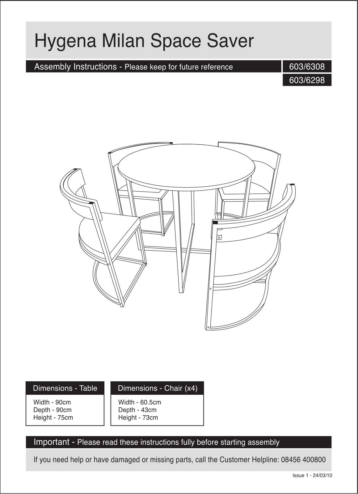 Argos 603/6308, 603/6298 User guide - ManualMachine.com