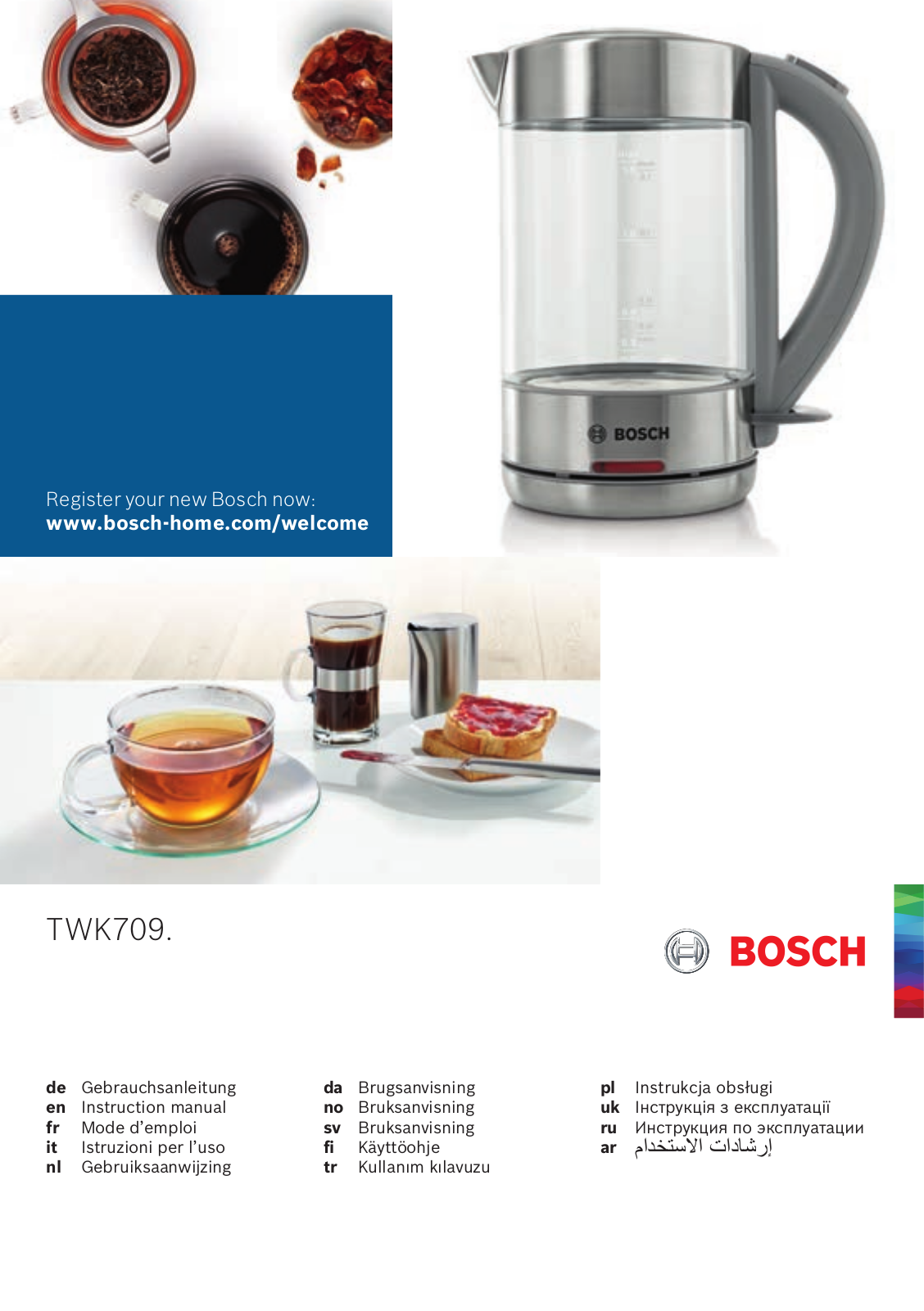 Bosch TWK7090 Instruction manual