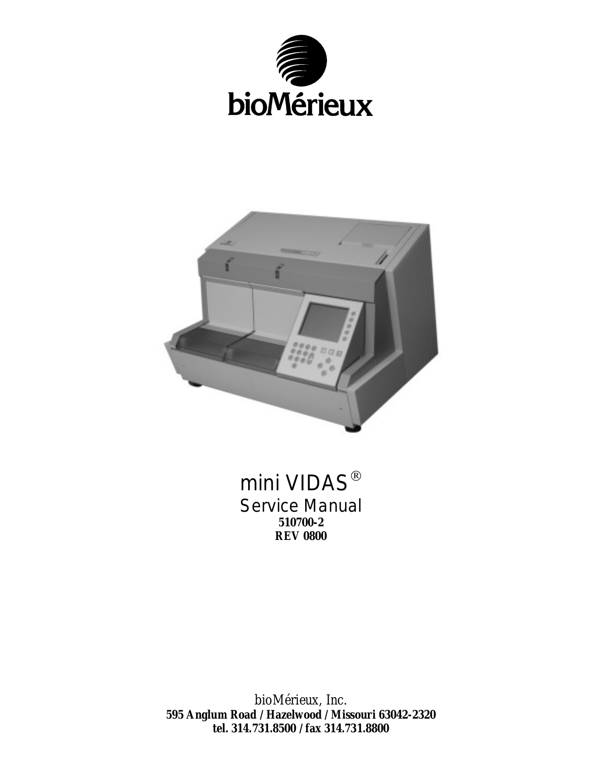 bioMérieux Mini Vidas User manual
