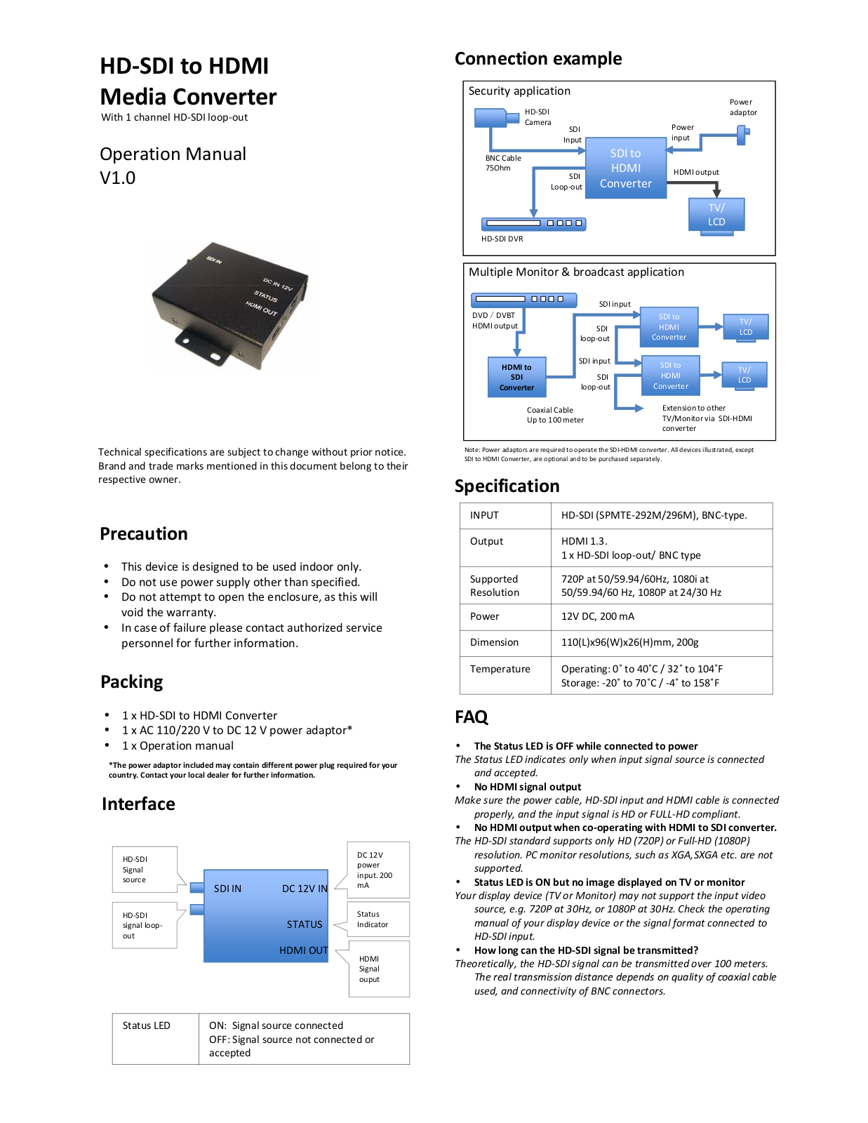 COP-USA ADSDI Specsheet