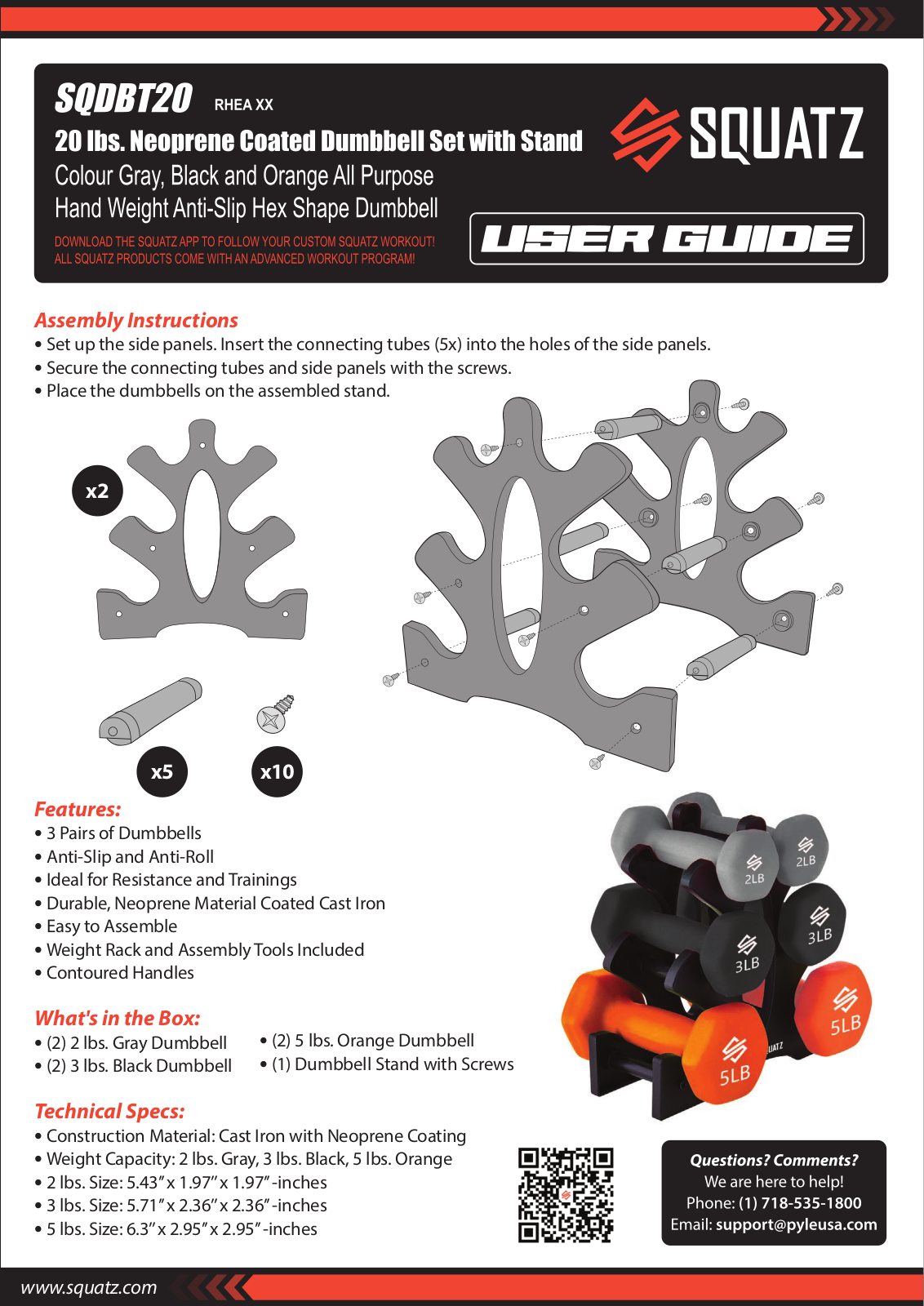 SQUATZ SQDBT20 User guide - ManualMachine.com