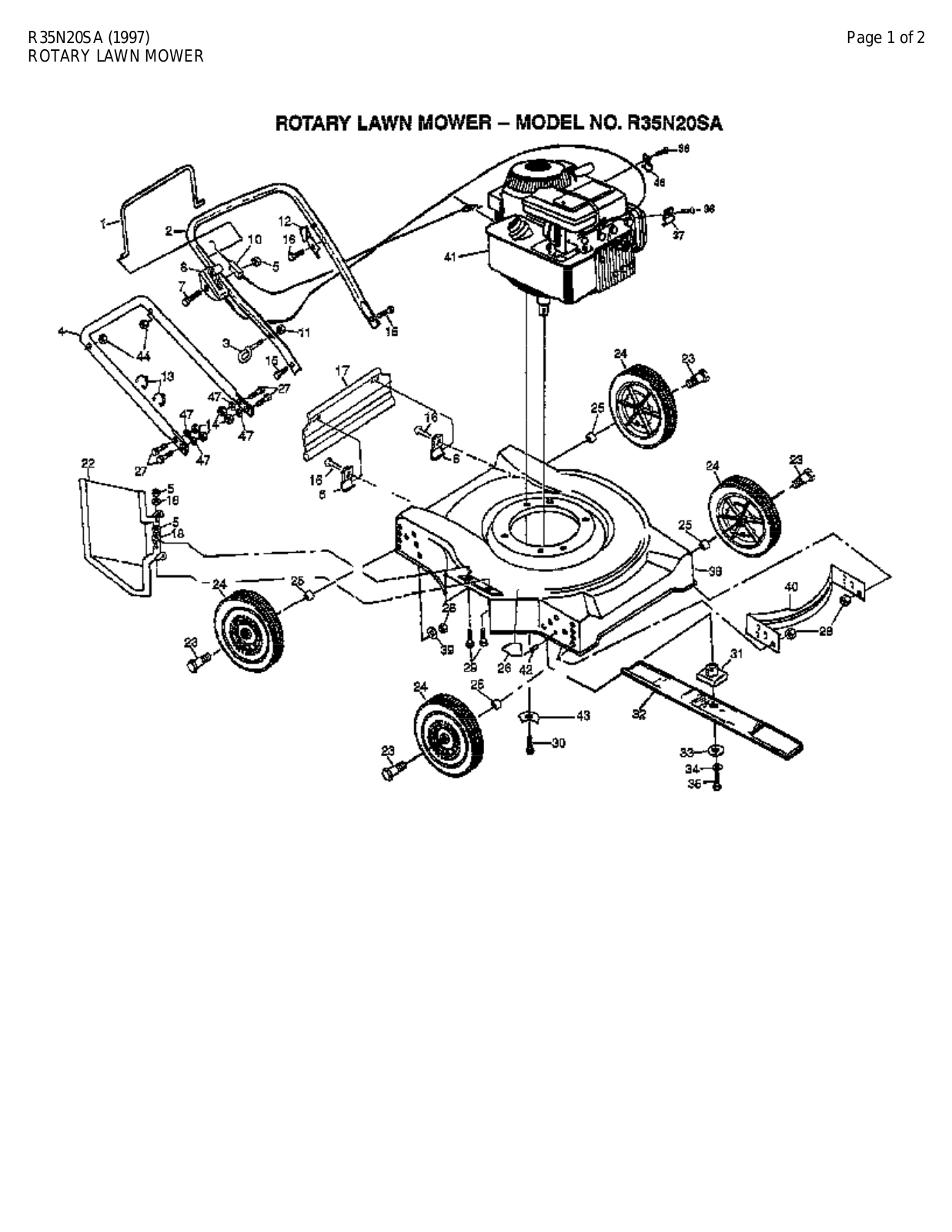 AYP R35N20SA Parts List - ManualMachine.com